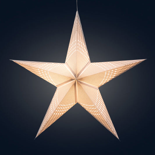 Art Deco 5 Point 24" White / Silver