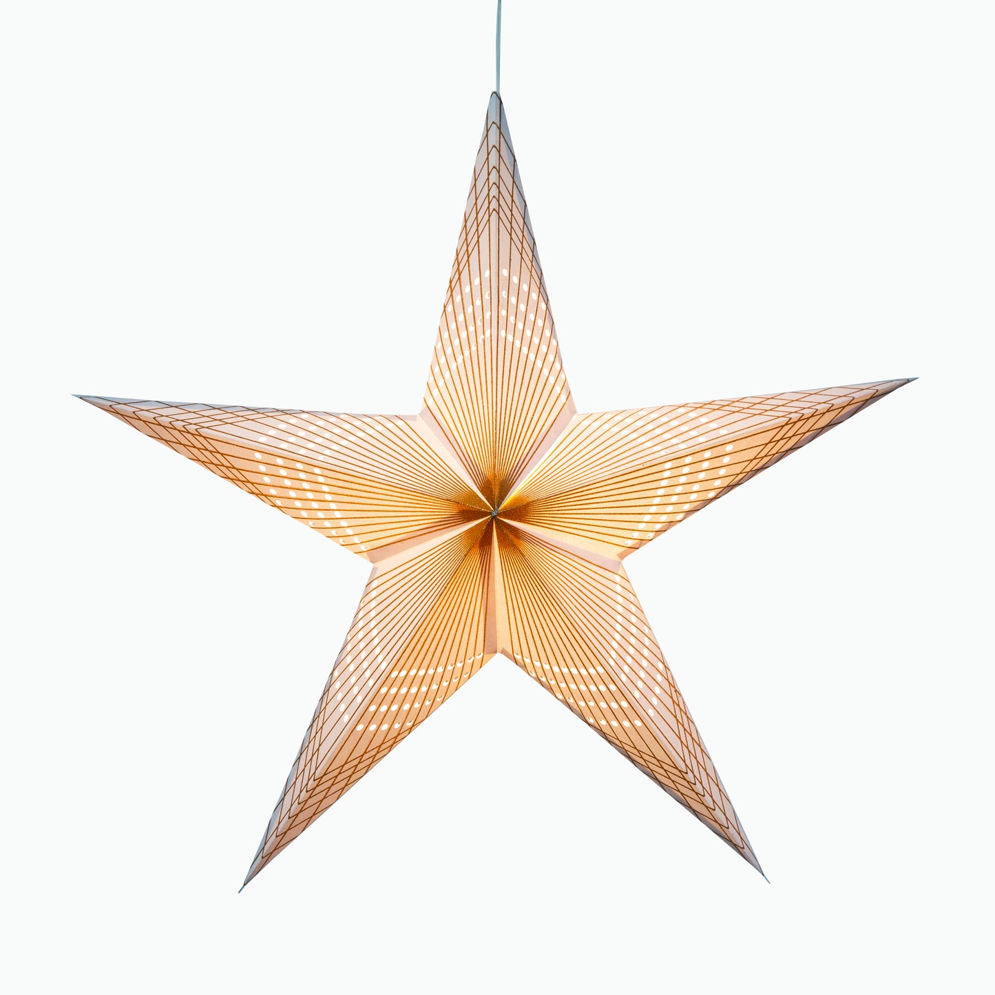 Art Deco 5 Point 24" White / Gold