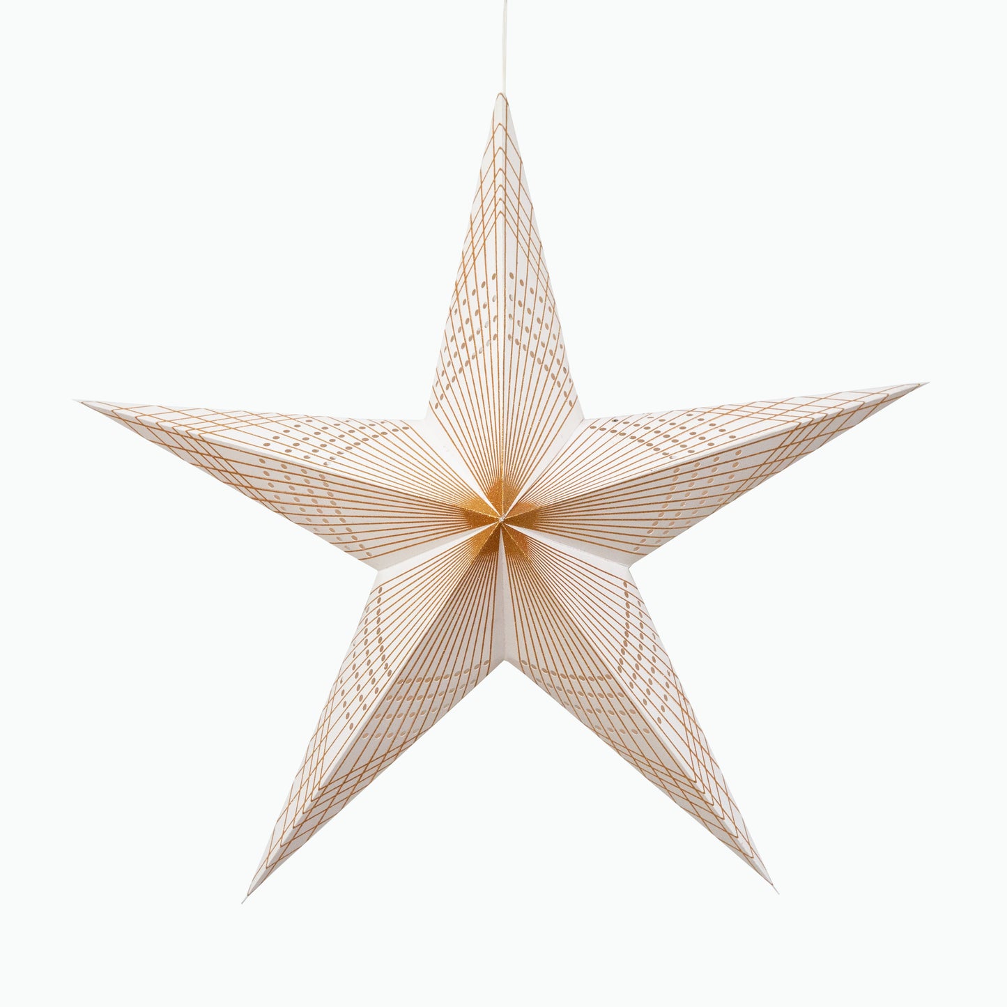 Art Deco 5 Point 24" White / Gold