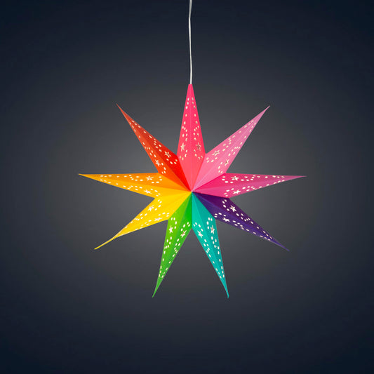 Amitola Pride Star 9 Point 9" Rainbow