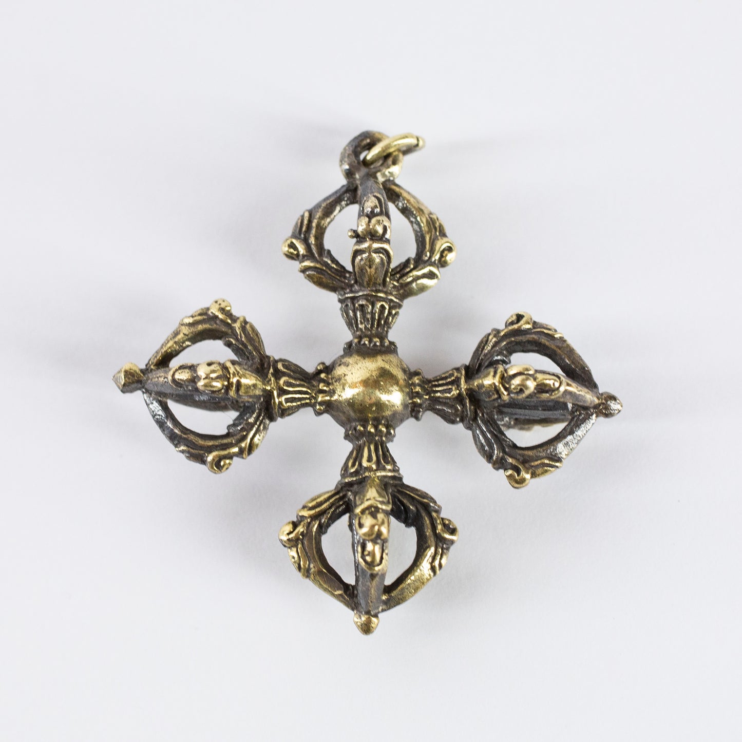 Double Dorje Vajra *Large* Brass Pendant Necklace