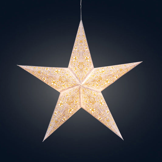 Cathedral 5 Pointer 24" white/ yellow with white tissue inlay