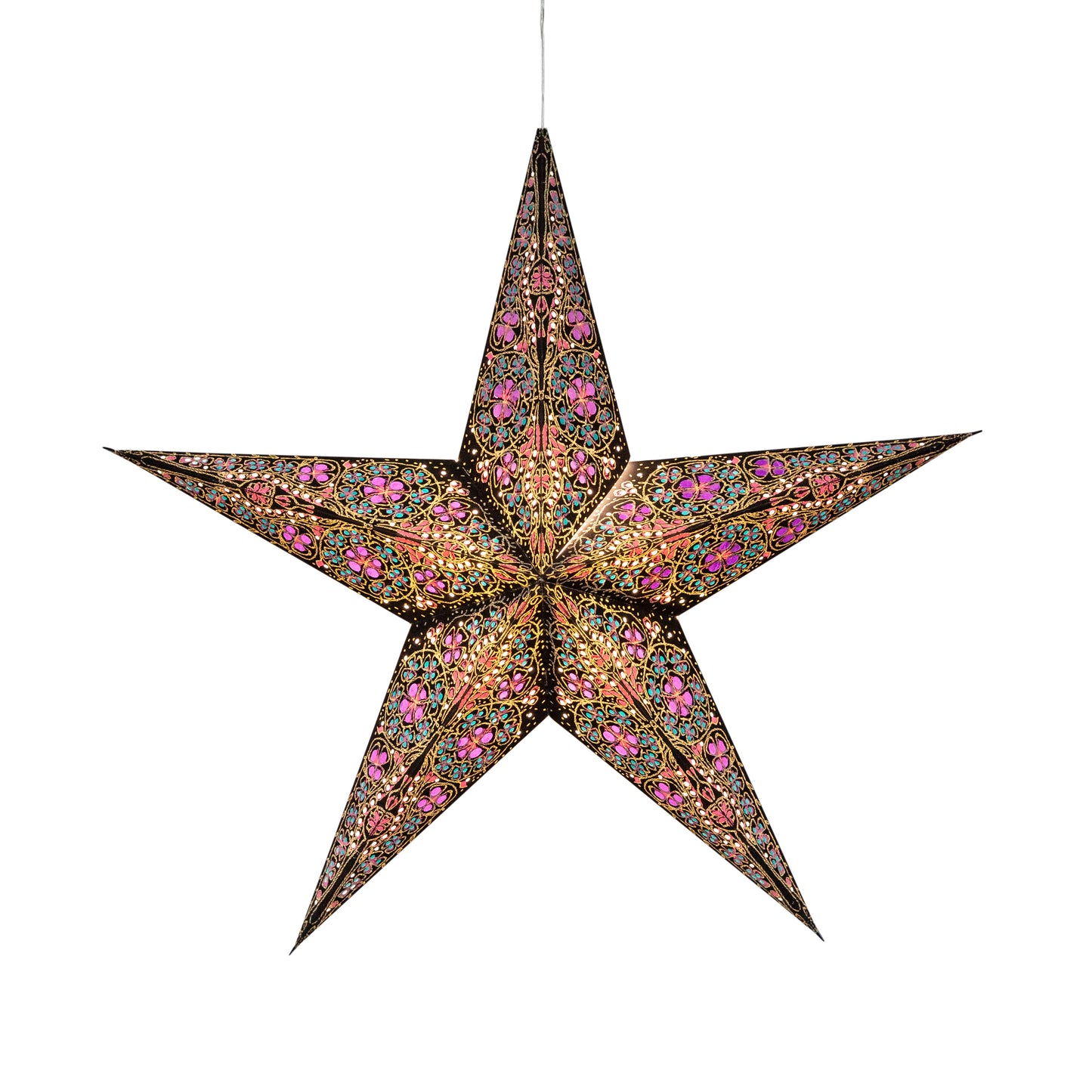 Cathedral 5 Point 24" turquoise/violet