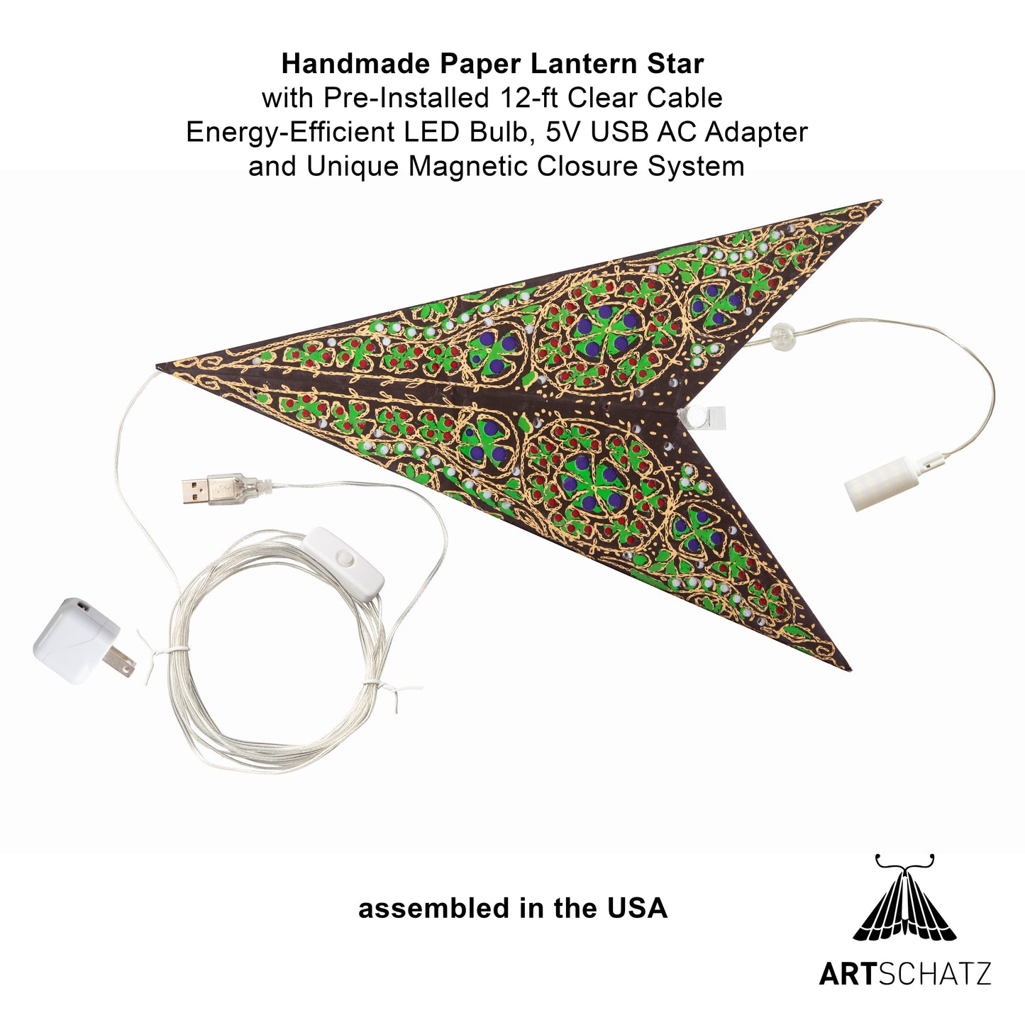 Cathedral 7 Pointer 24 inch brown/green