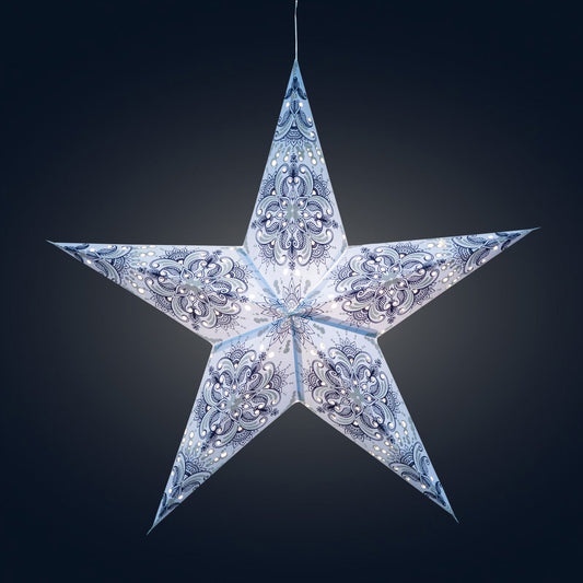 Floral 5 Point 24" Periwinkle