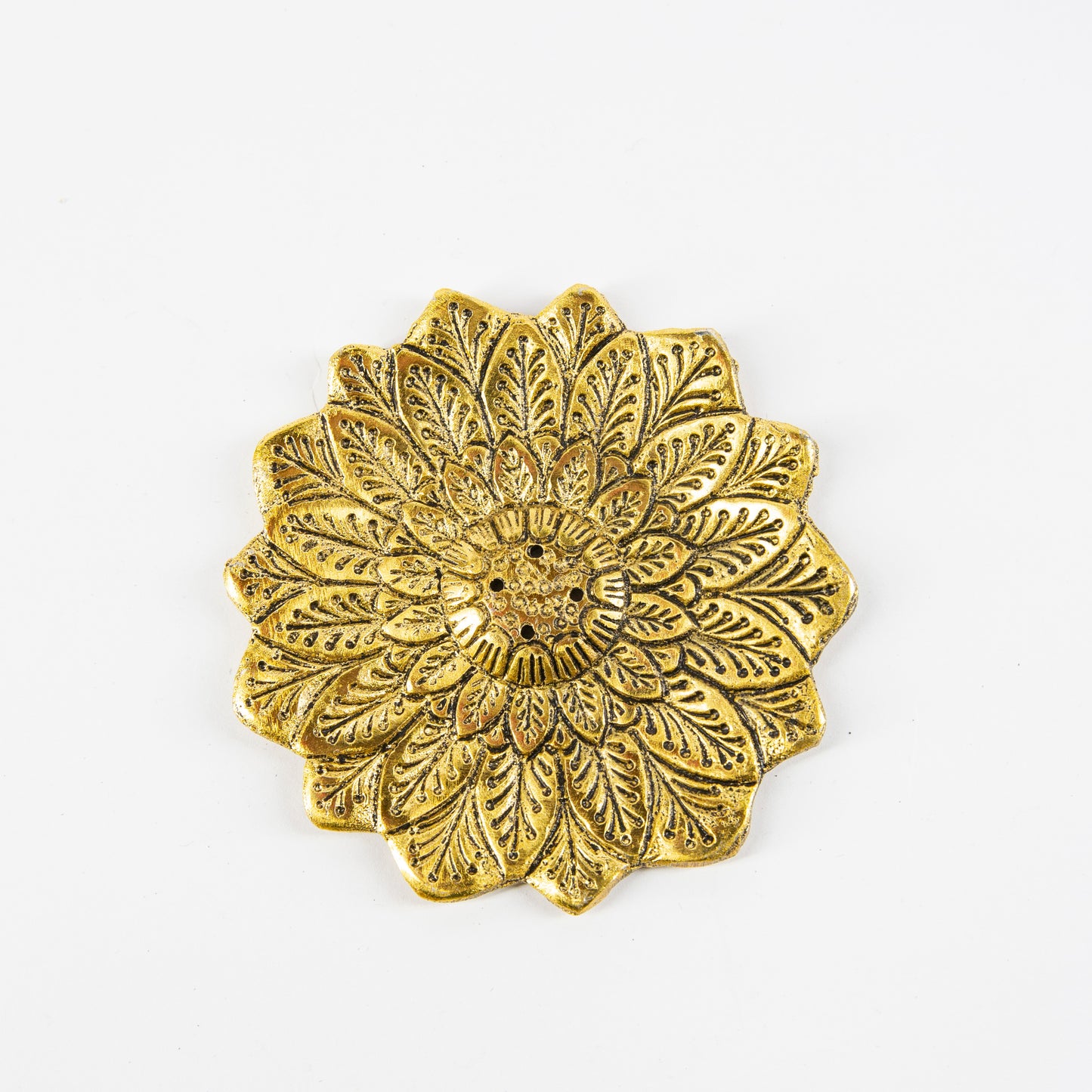 Lotus Flower - Gold - Incense Holder for Sticks and Cones