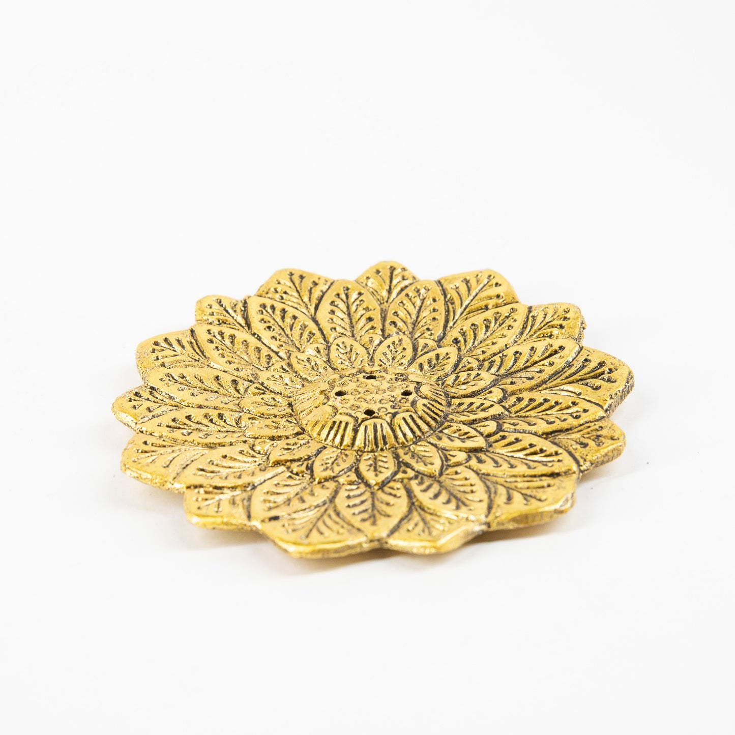 Lotus Flower - Gold - Incense Holder for Sticks and Cones