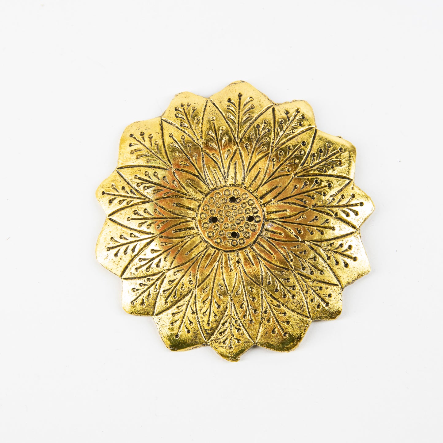 Lotus Flower - Gold - Incense Holder for Sticks and Cones