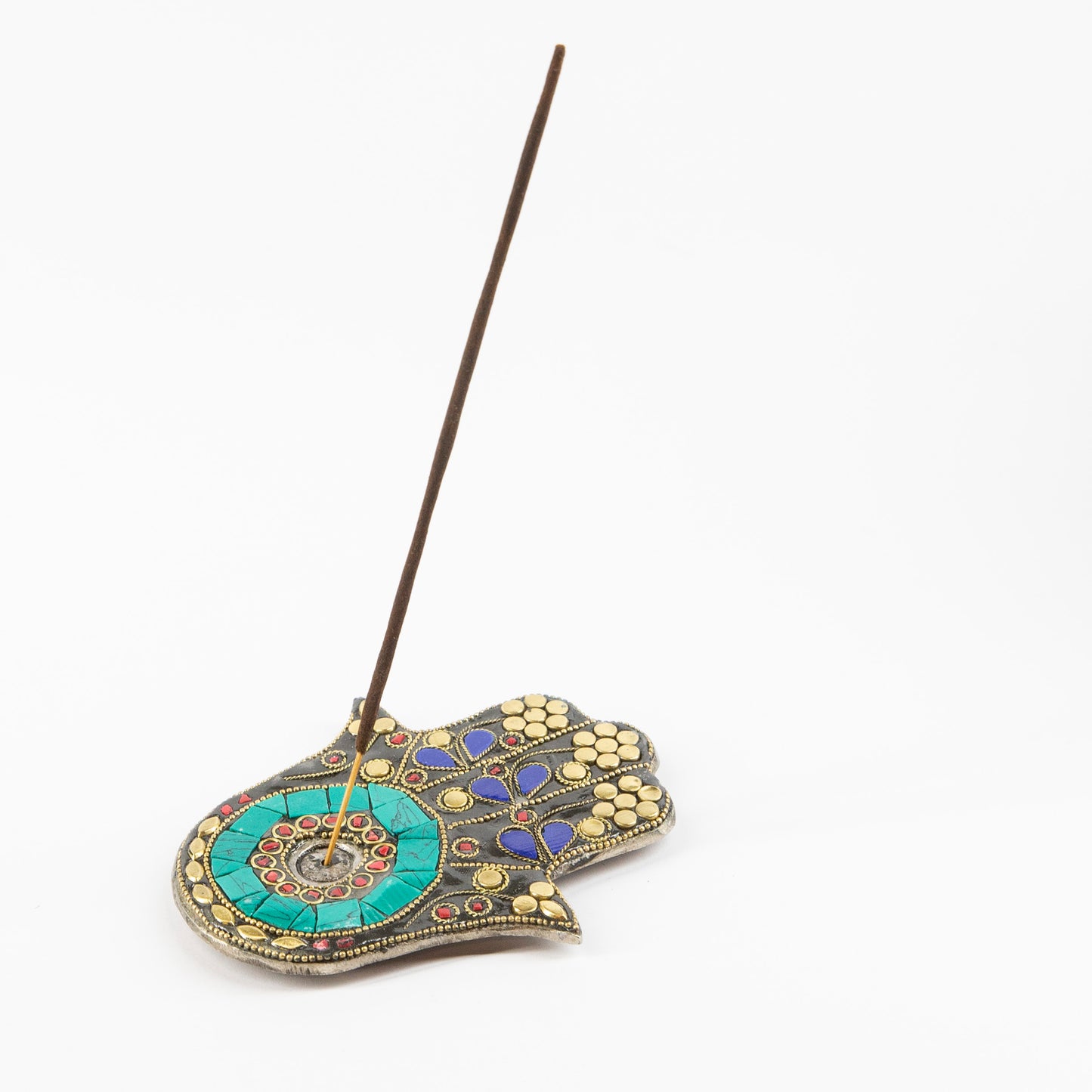 Hamsa Hand - Mixed Colors - Incense Holder for Sticks and Cones
