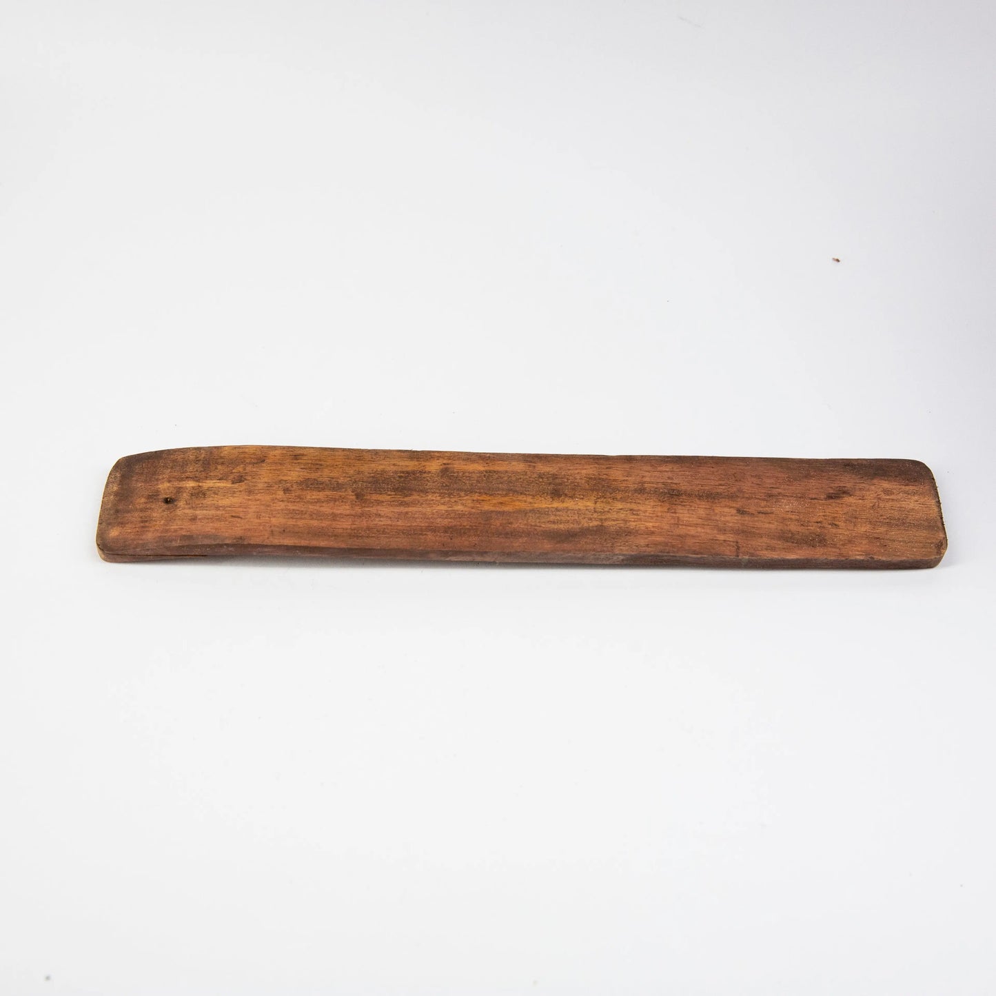Artschatz brown wooden incense holder with carved flower design and smooth finish. - Carved Brown Wooden Flower Design Incense Holder