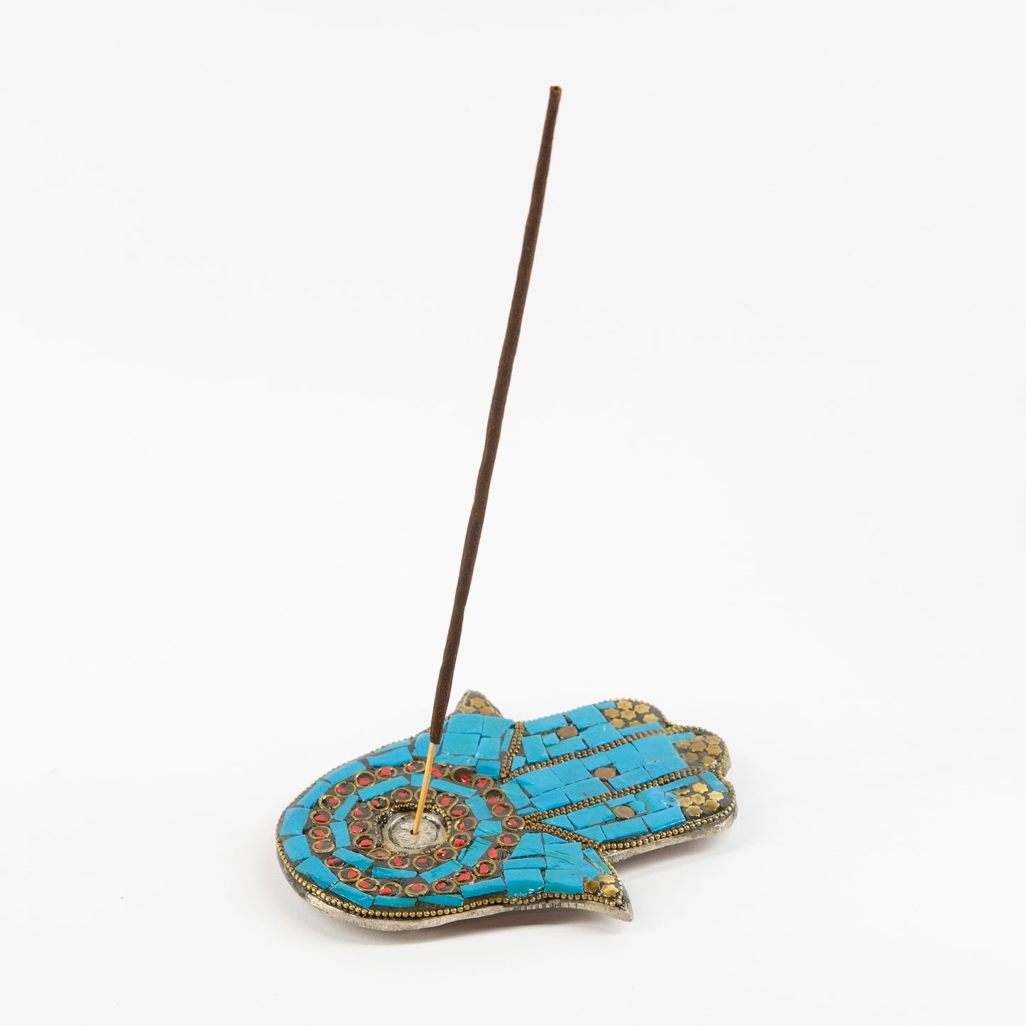 Hamsa Hand (2nds) - Turquoise - Incense Holder for Sticks and Cones
