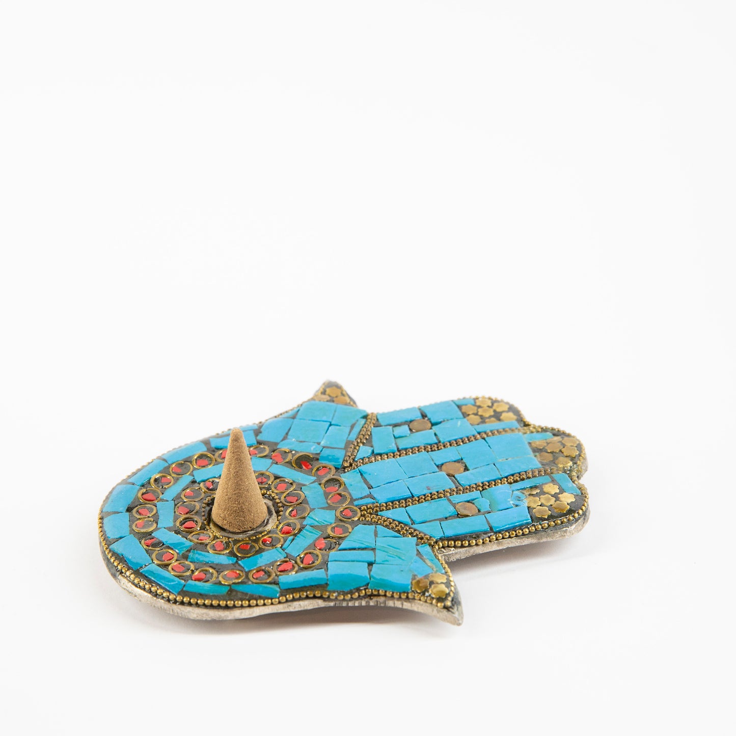 Hamsa Hand (2nds) - Turquoise - Incense Holder for Sticks and Cones