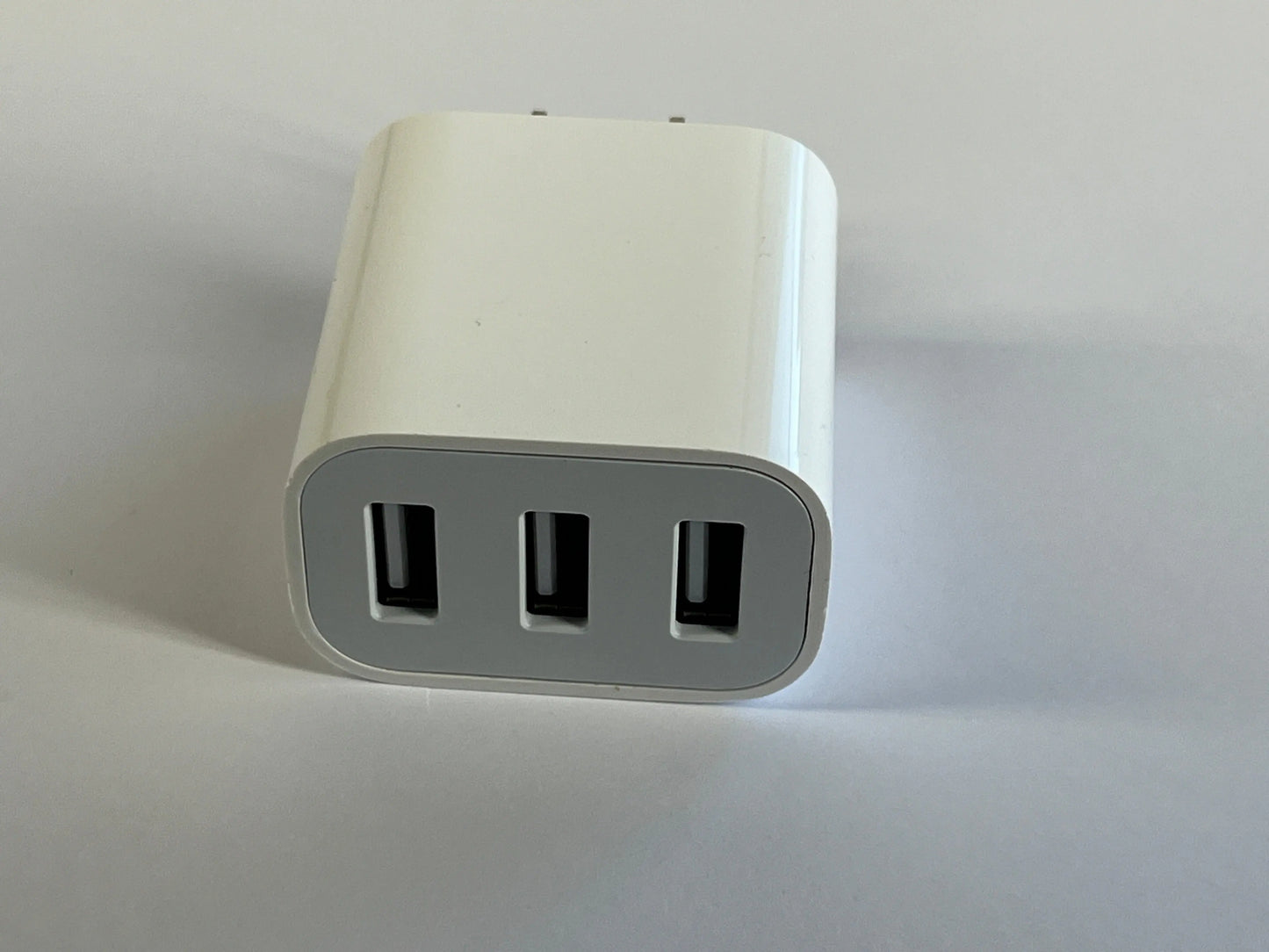 Artschatz white multi USB AC adapter with three black USB ports, compact rectangular design. - Multi USB AC Adapter - 3 Ports
