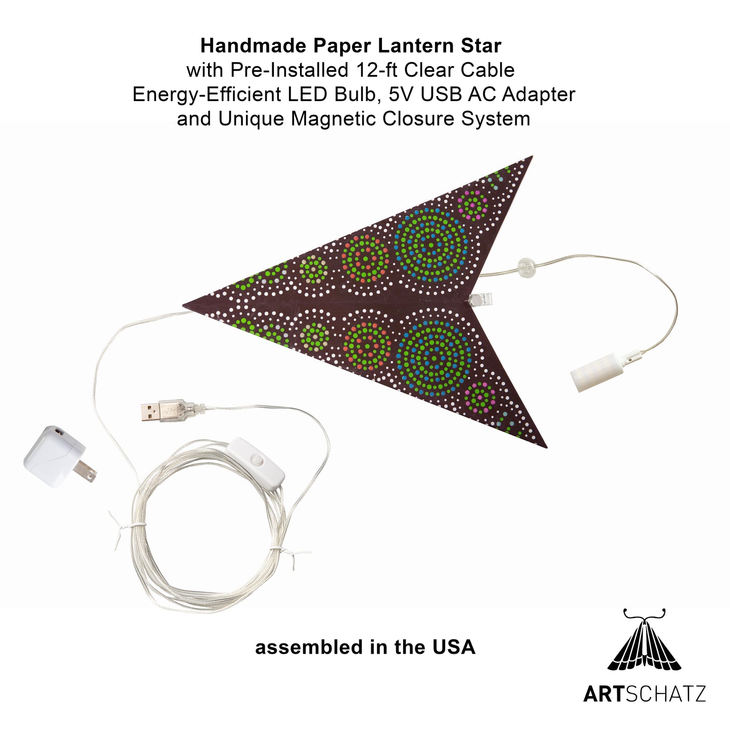 Kaleidoscope 5 Pointer 24" brown / green