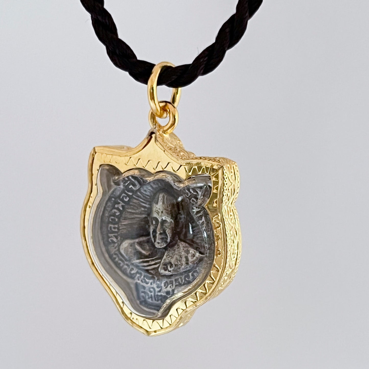 Tiger Amulet with Phra Pern Pendant