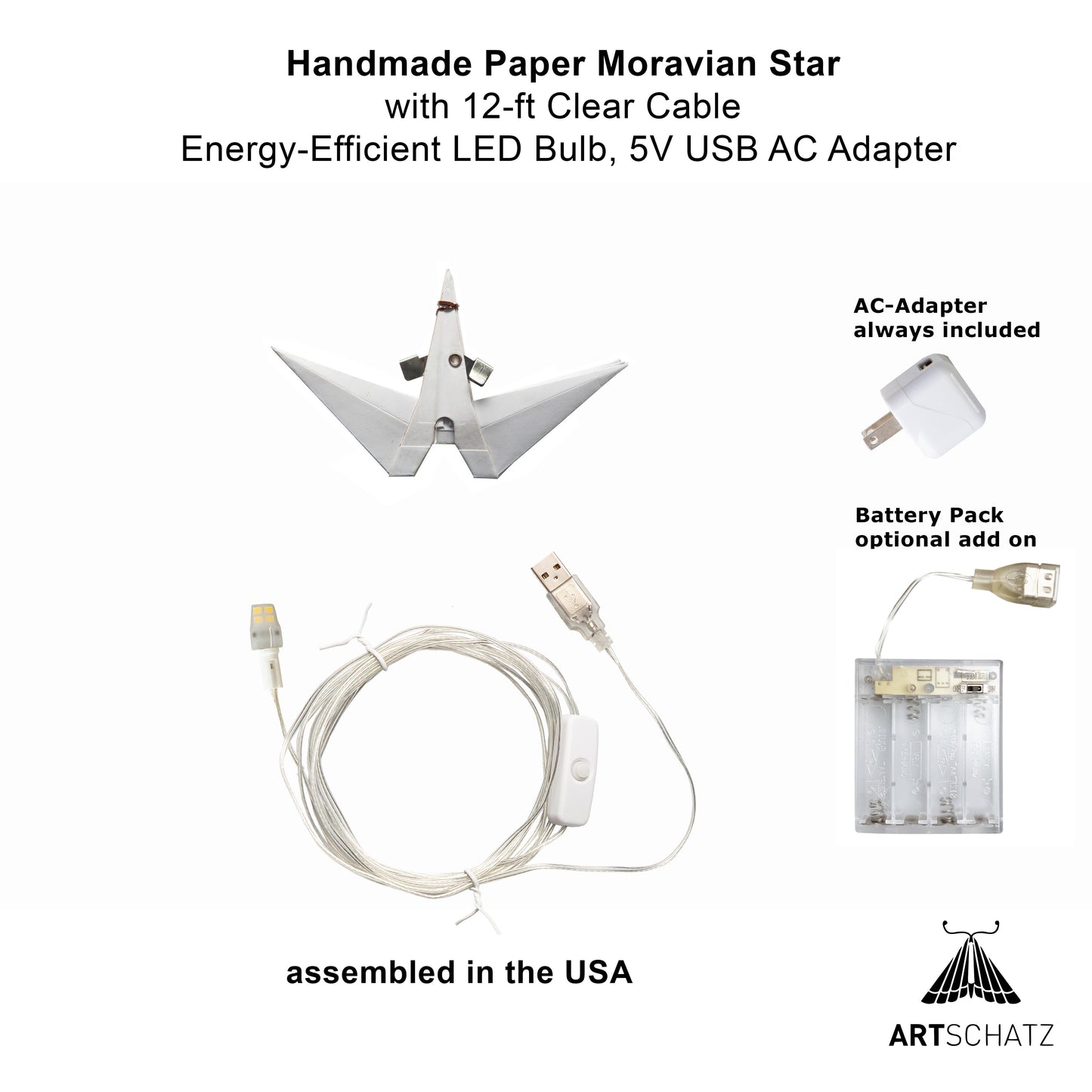 Moravian Mini Star 7" White