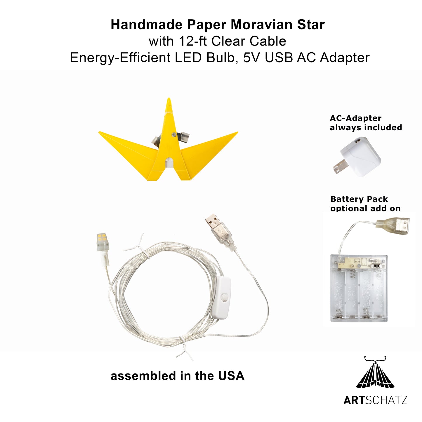 Moravian Mini Star 7" Yellow