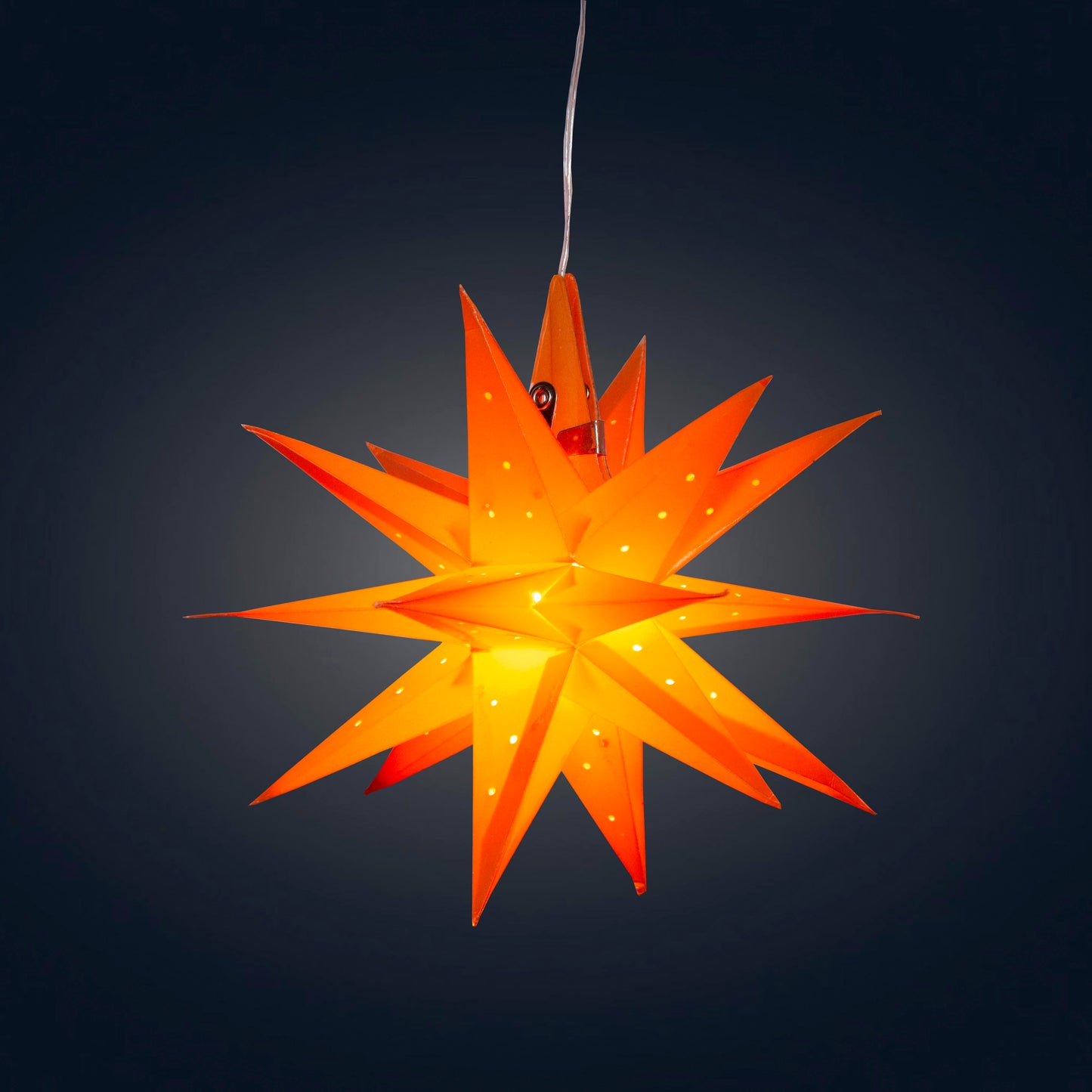 Moravian Mini Star 7" Orange - Needle Punch