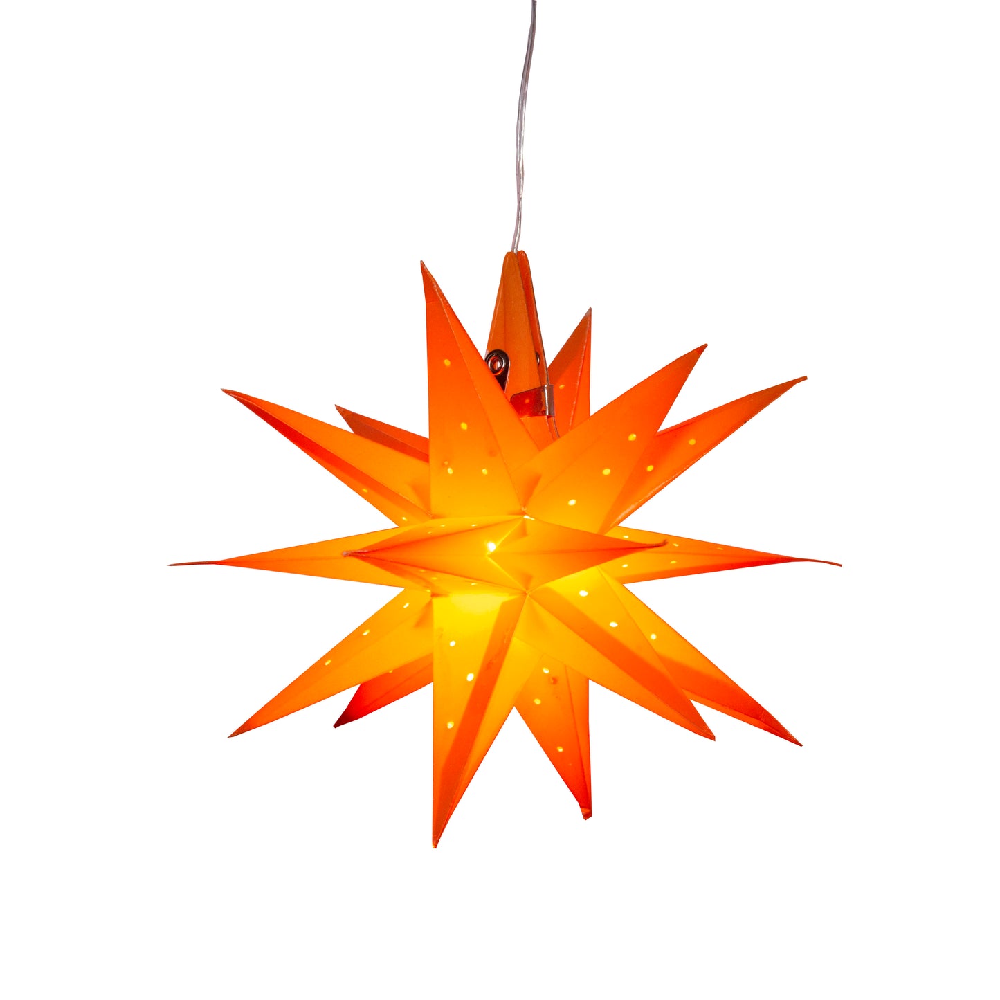 Moravian Mini Star 7" Orange - Needle Punch