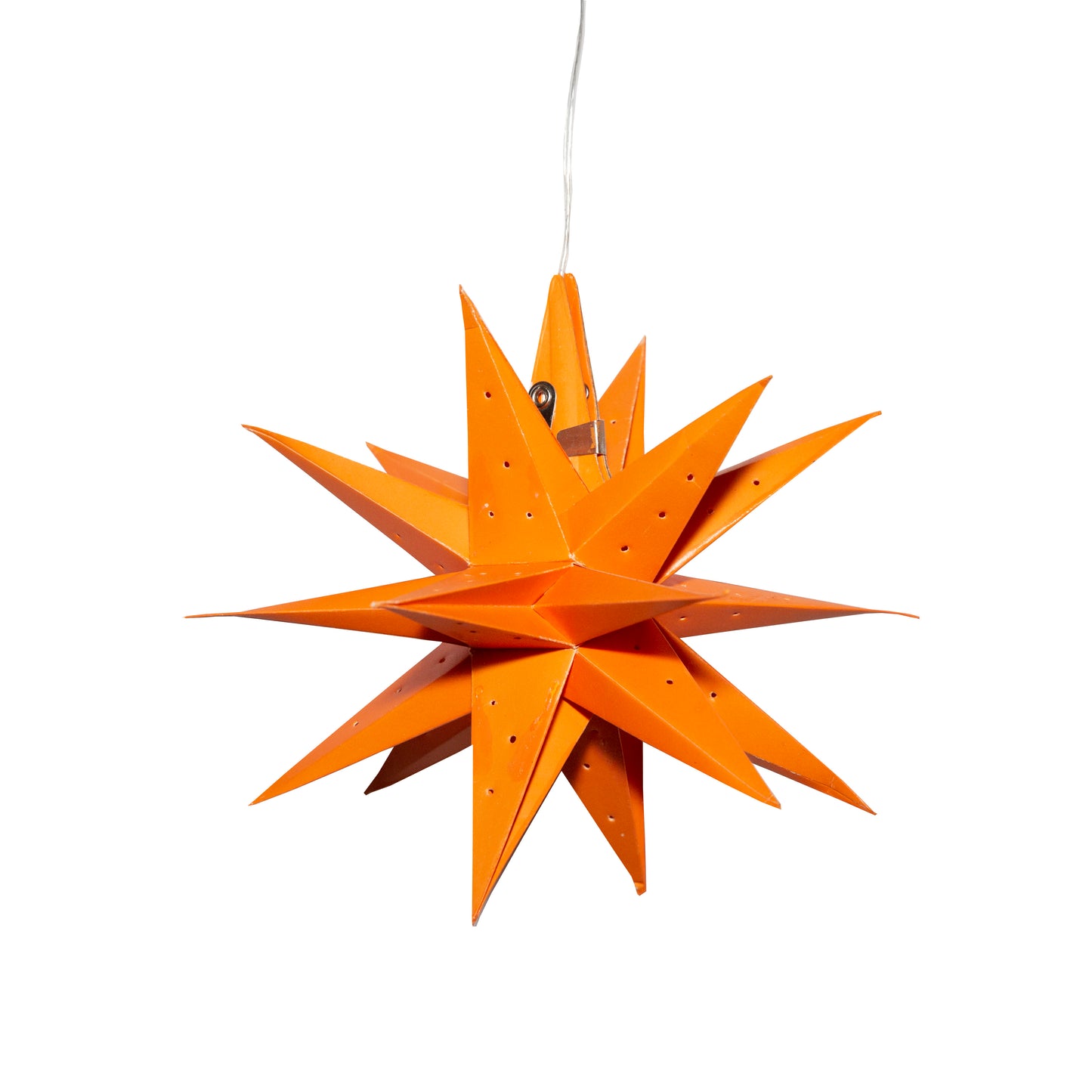 Moravian Mini Star 7" Orange - Needle Punch