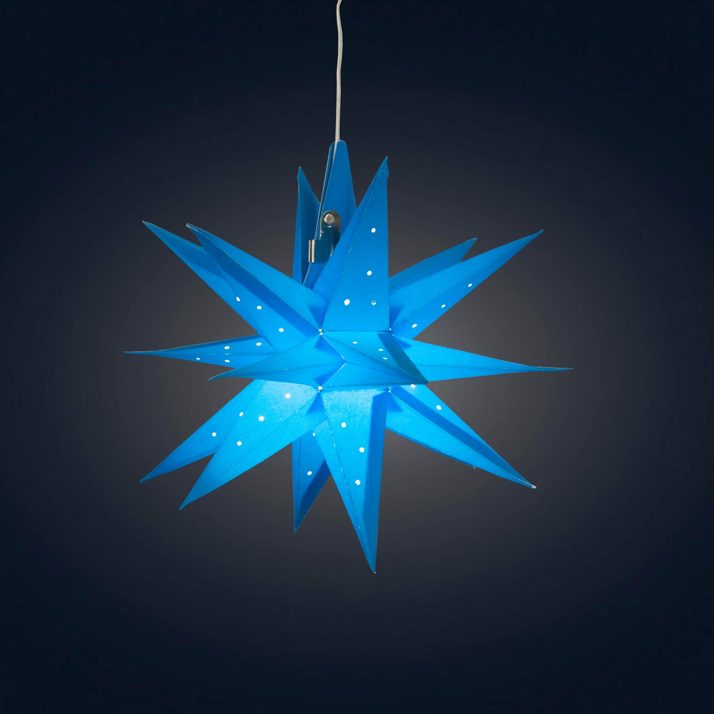 Moravian Mini Star 7" Azure Needle Punch
