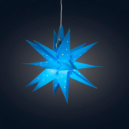 Moravian Mini Star 7" Azure Needle Punch