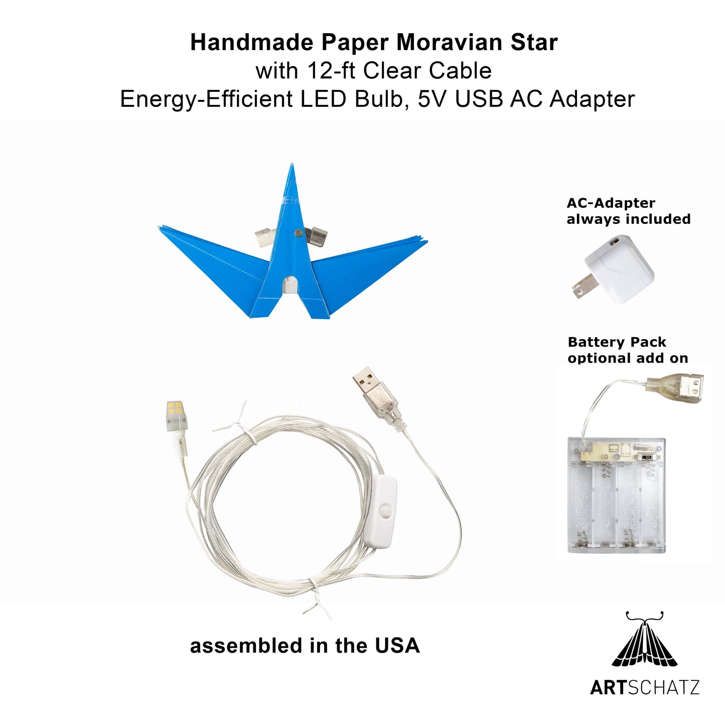 Moravian Mini Star 7" Azure