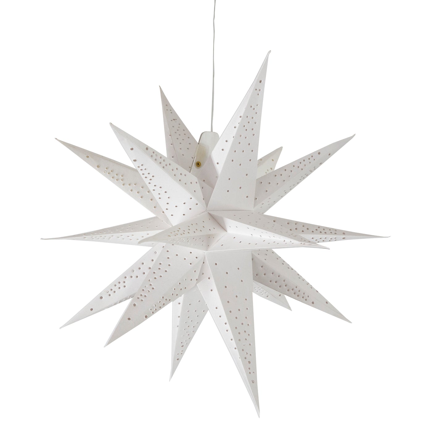 Moravian Star 20" White w/ needle punch