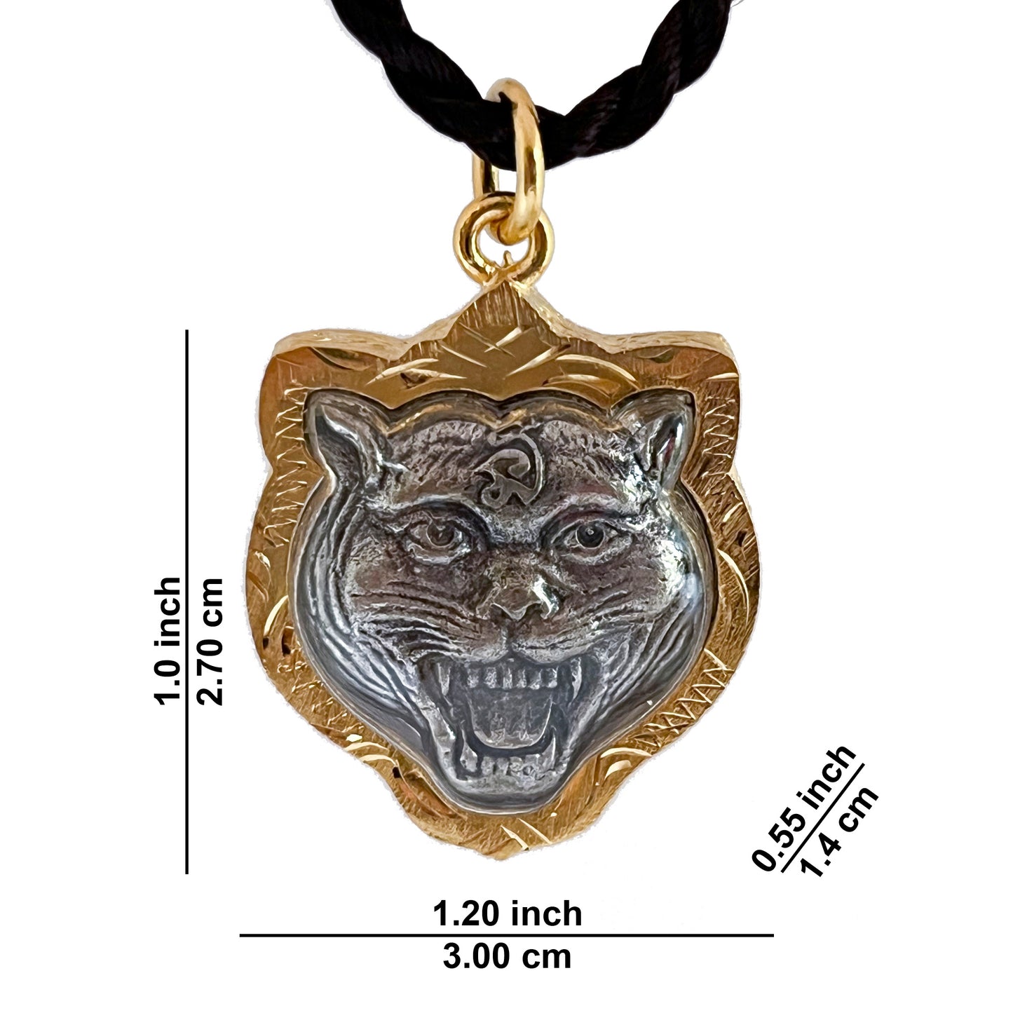 Tiger Amulet with Phra Pern Pendant