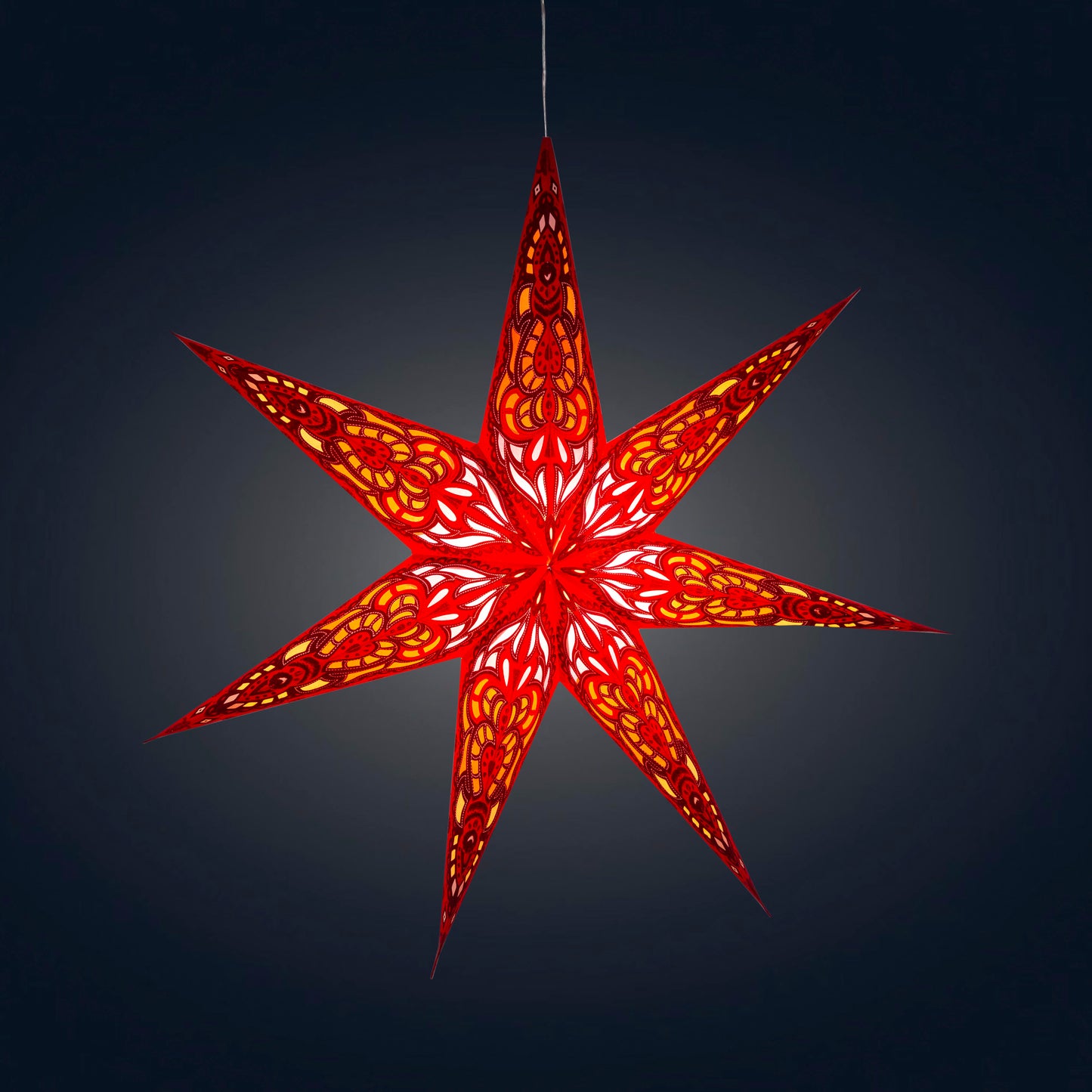 Nigella 7 Point 23" Red