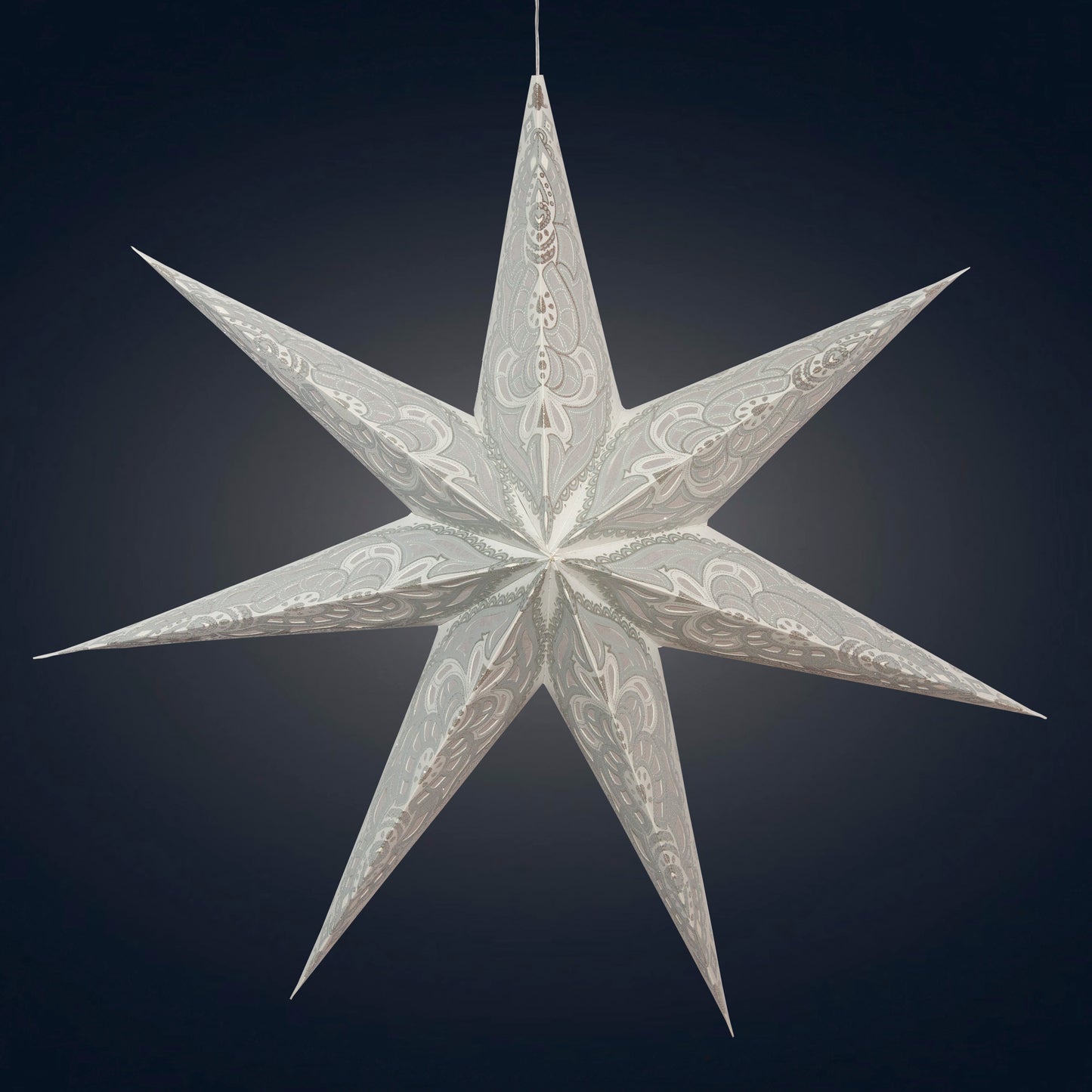 Nigella 7 Point 23" Gray w/ Glitter