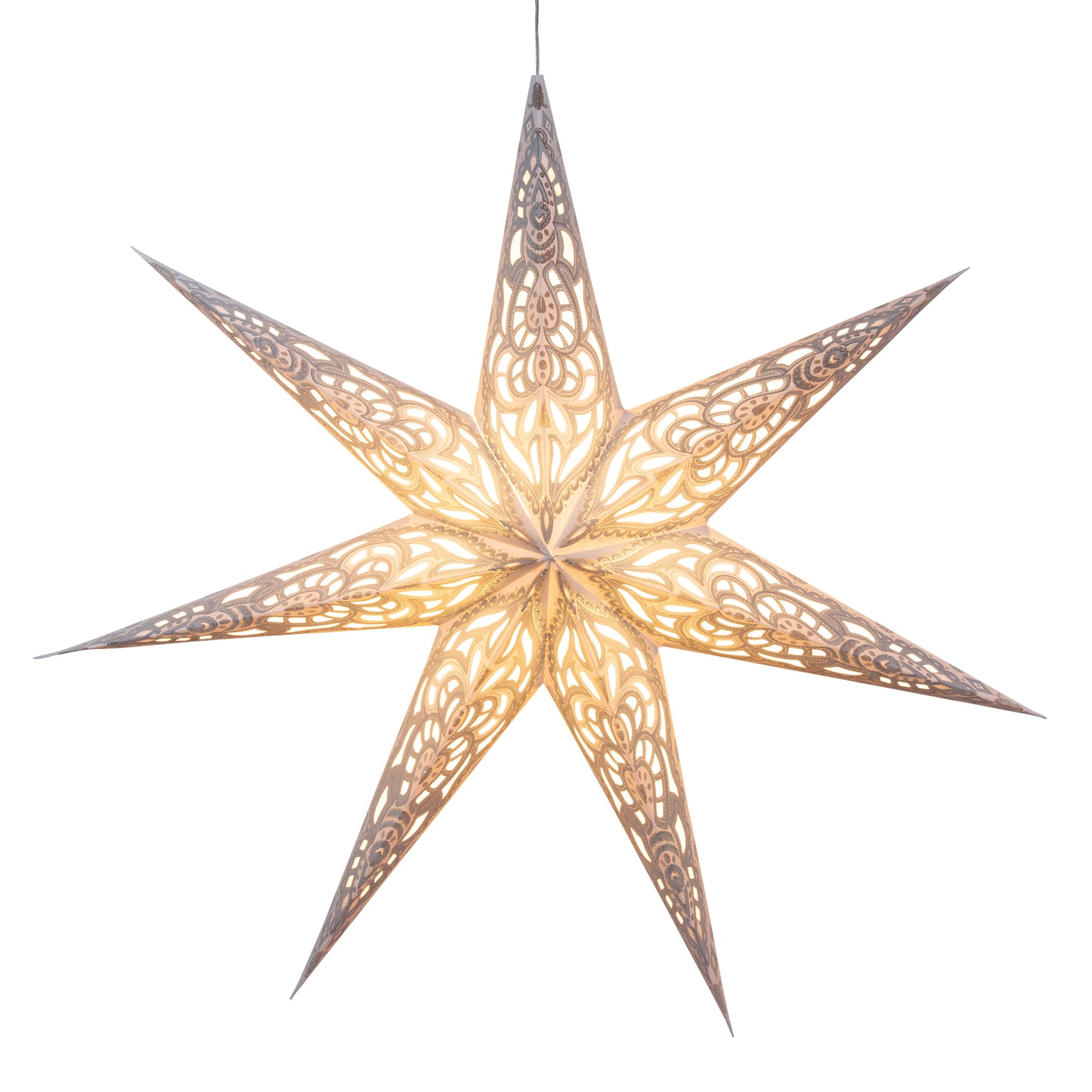 Nigella 7 Point 23" Gray w/ Glitter