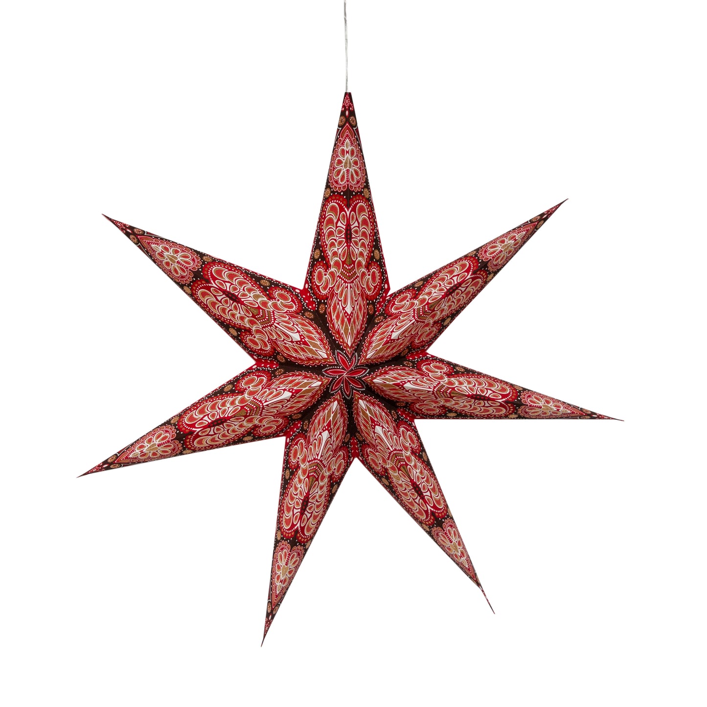 Phoenix 7 Point 23" Red w/ Glitter
