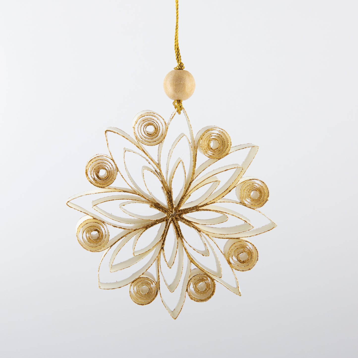 Quilling Snowflake "Neve" white - 4 inch Ø | Christmas / Winter