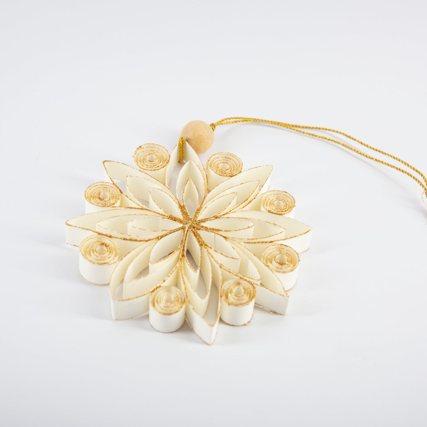 Quilling Snowflake "Neve" white - 4 inch Ø | Christmas / Winter