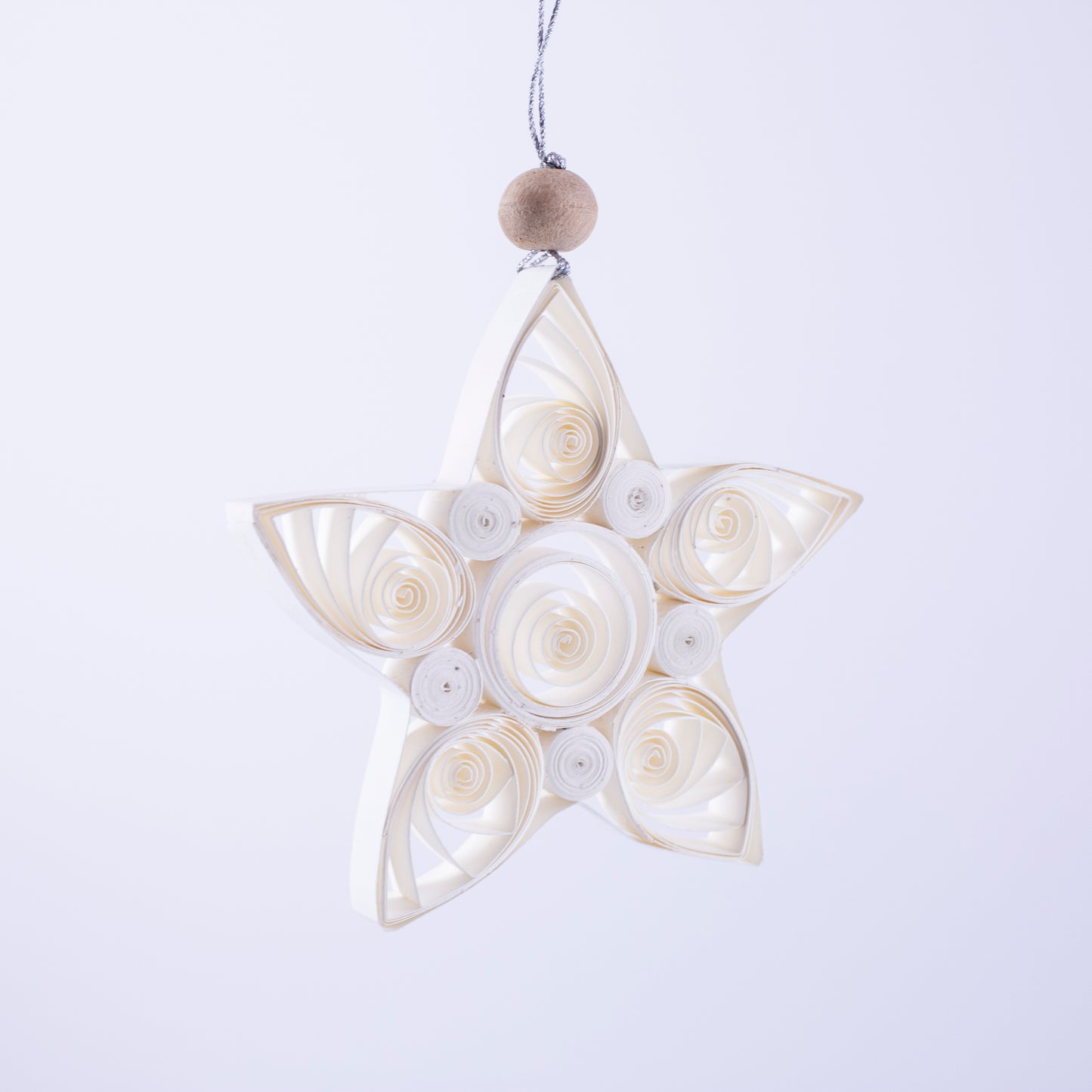 Quilling Star "Hami" white - 4 inch Ø | Christmas / Winter