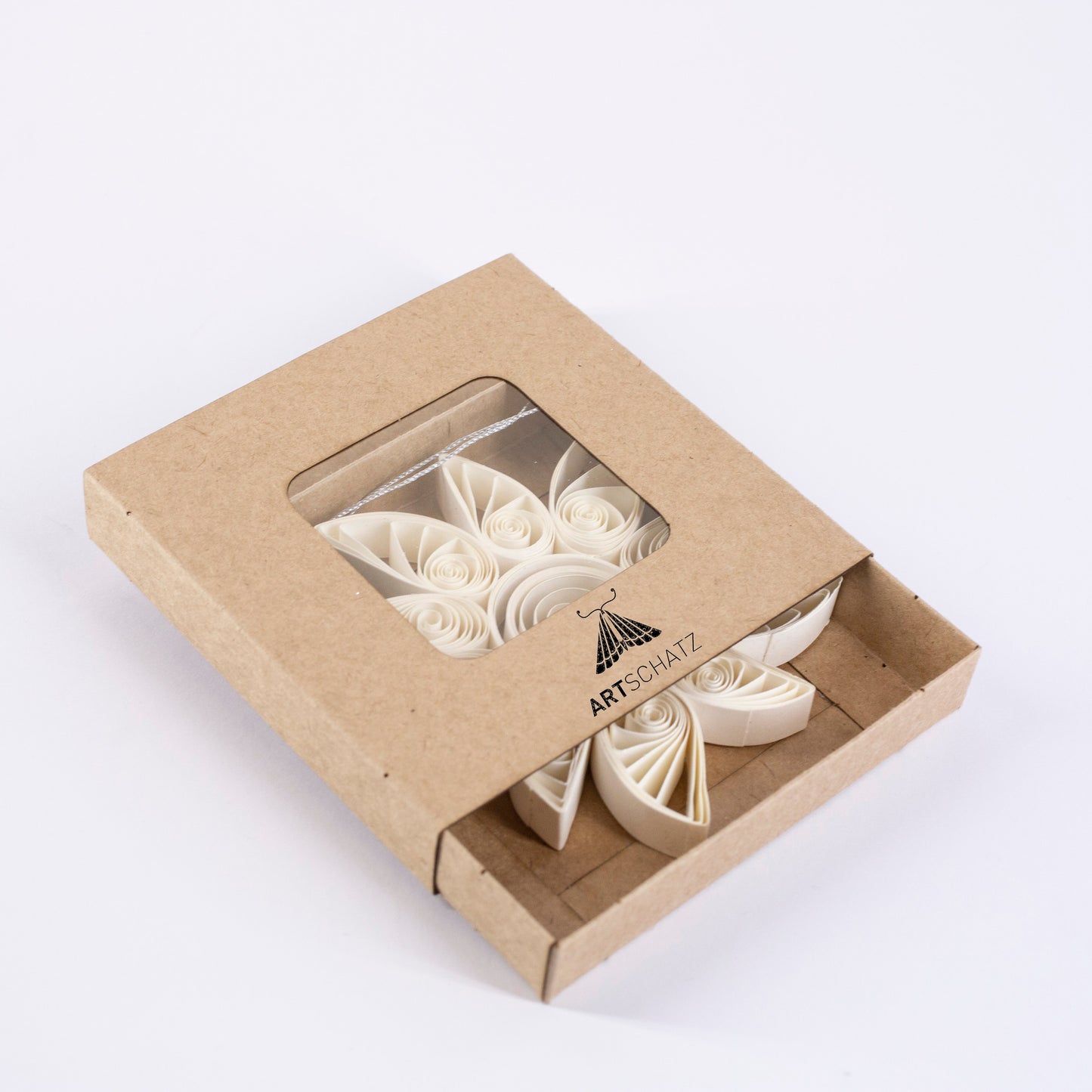 Quilling Star "Hami" white - 4 inch Ø | Christmas / Winter