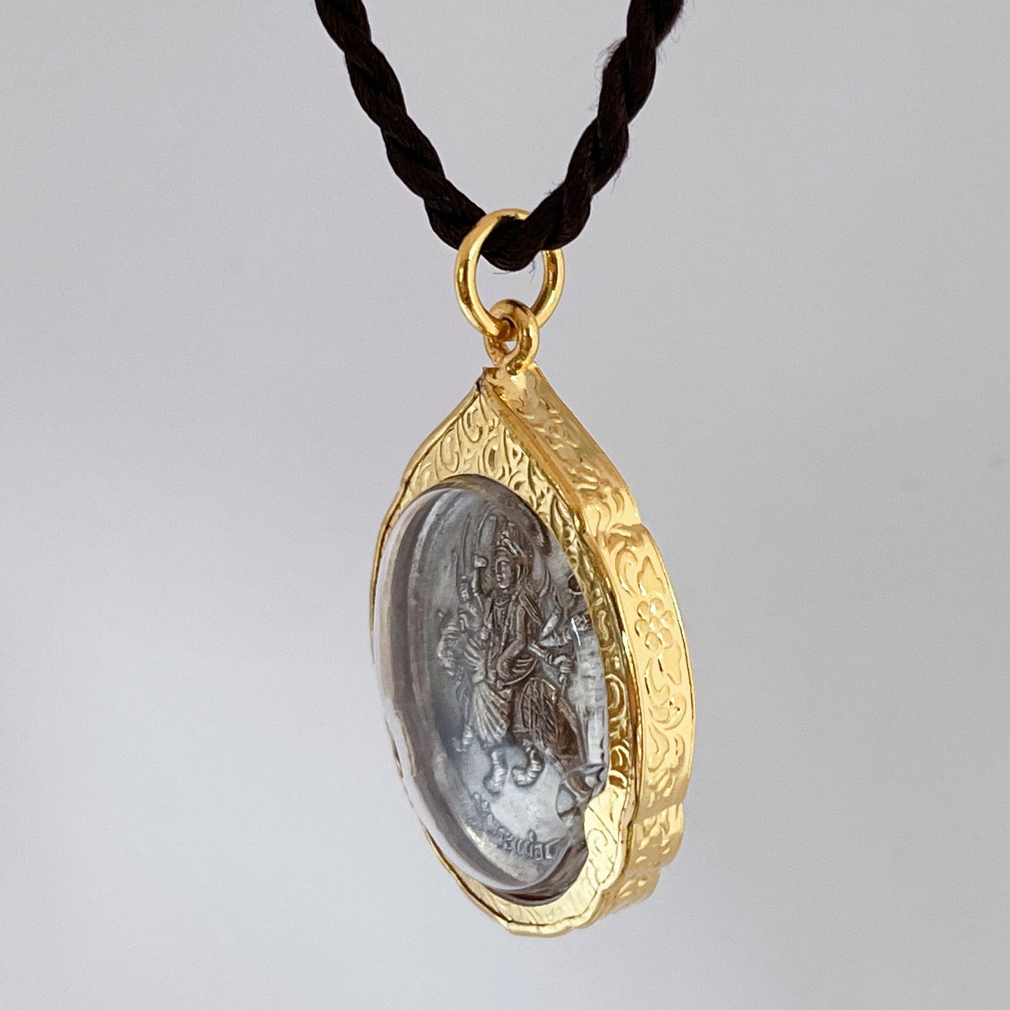 Durga (दुर्गा) with Shiva (शिव) Amulet / Pendant