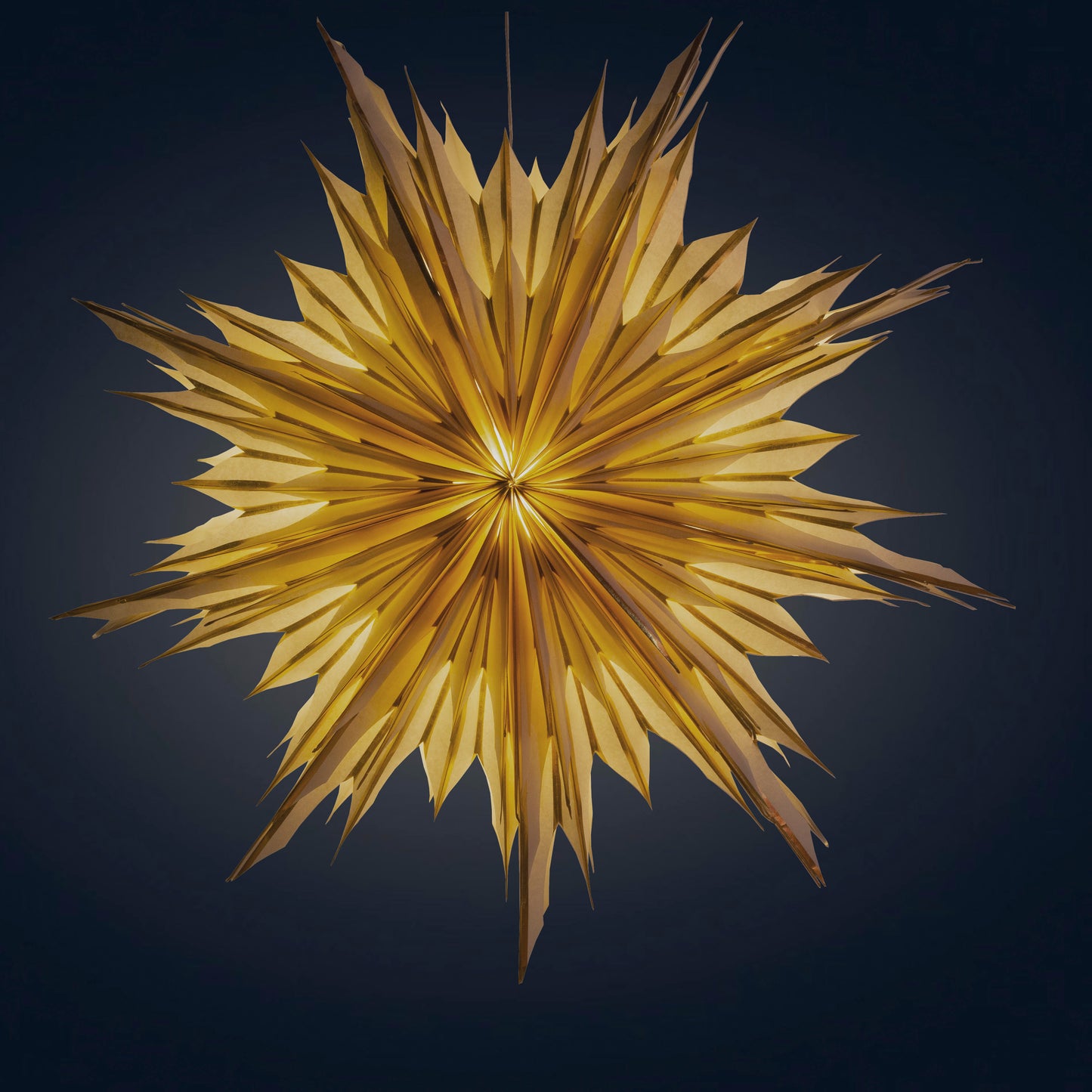 Snowflake -32 inch - cream w/ gold
