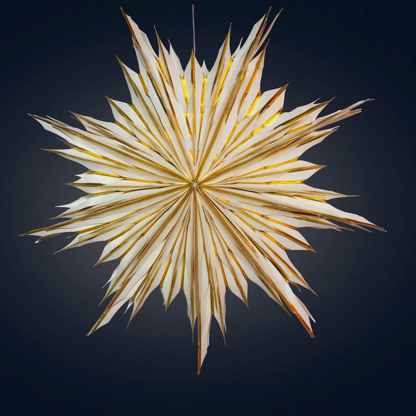 Snowflake -32 inch - cream w/ gold