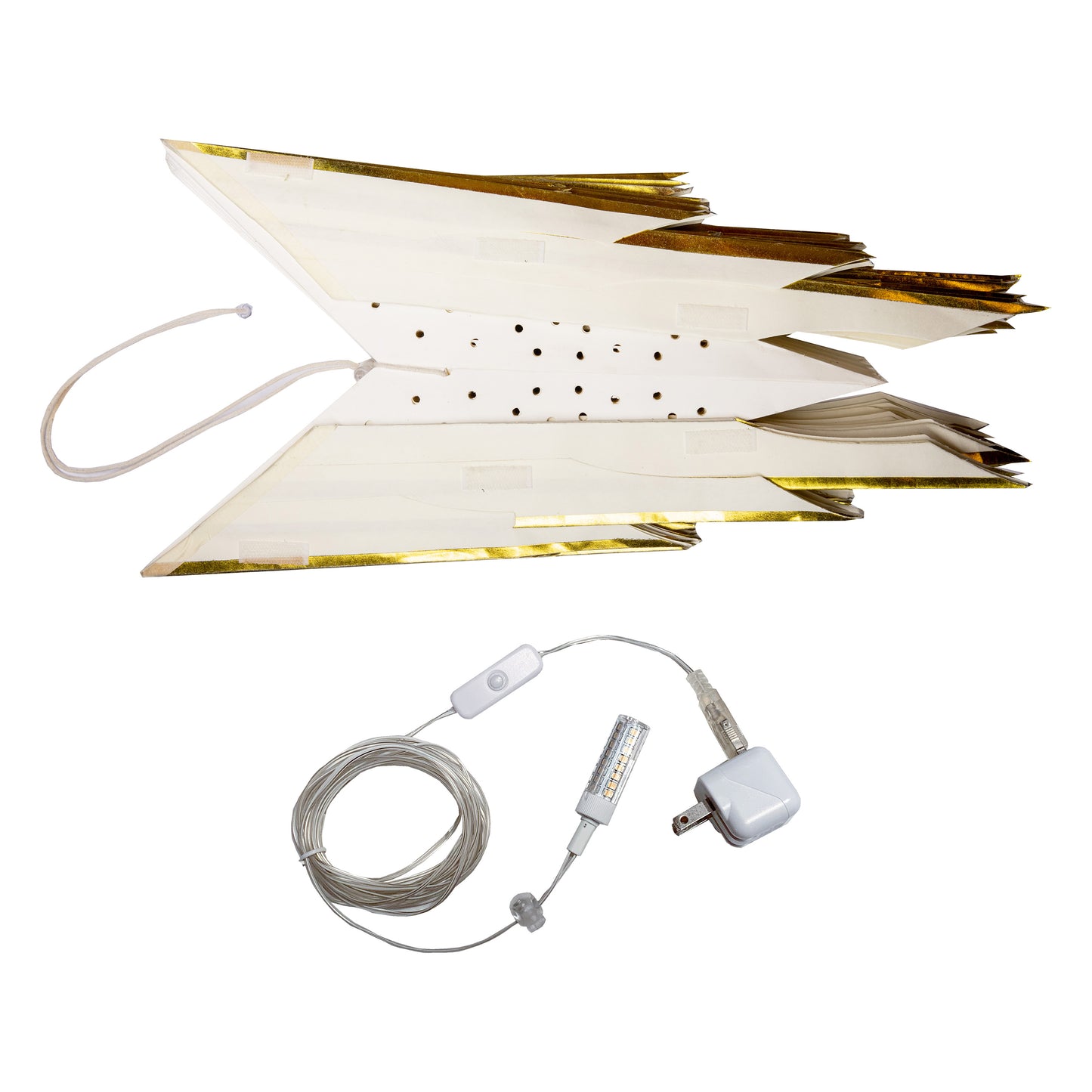 Snowflake -32 inch - cream w/ gold