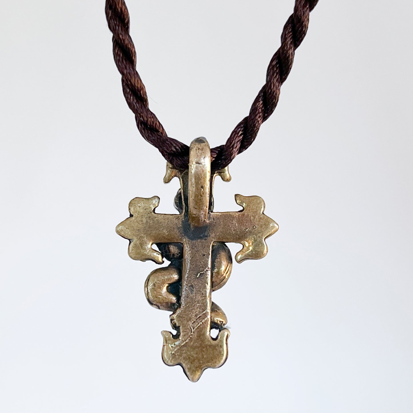 Snake / Serpent / Naga on Cross Pendant