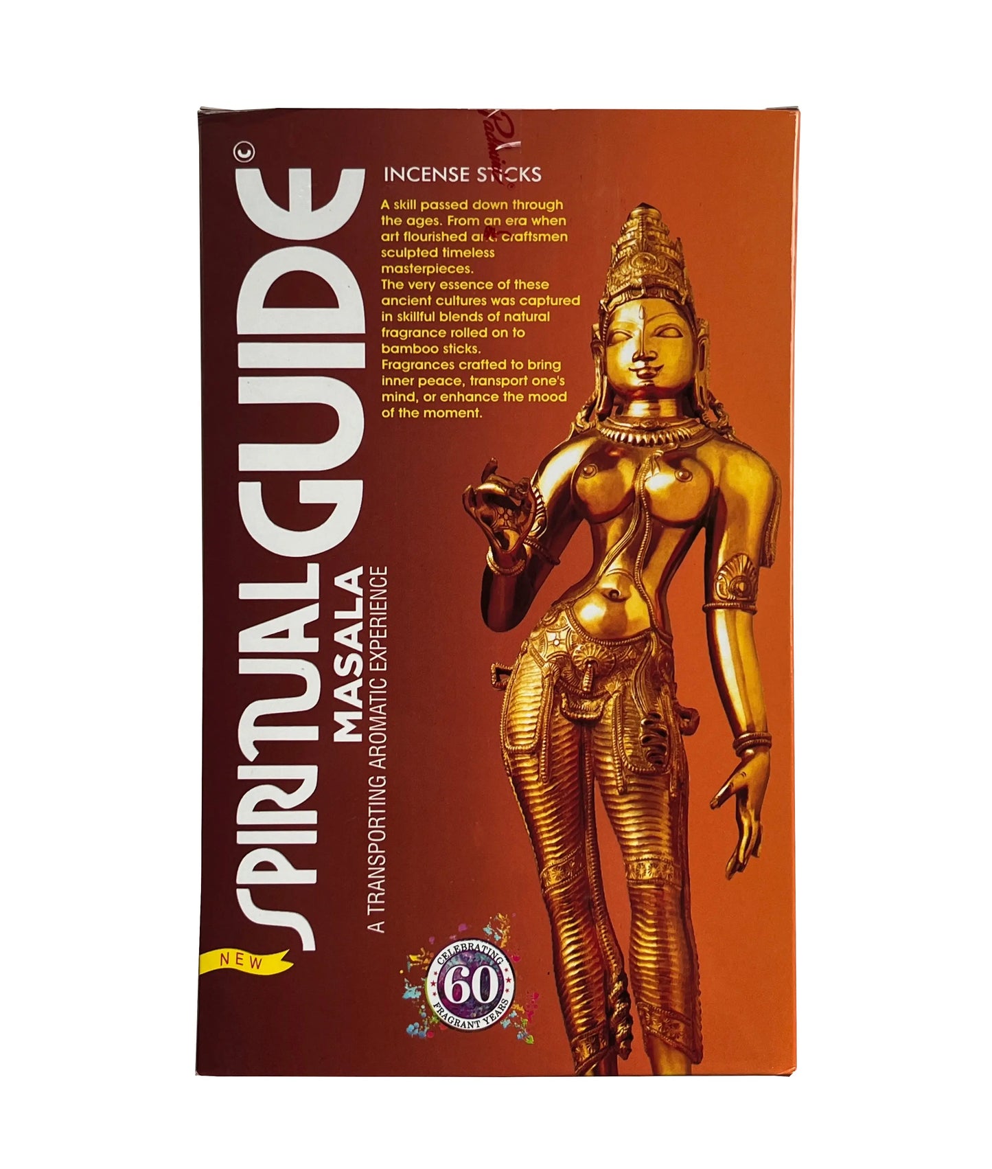 Padmini Spiritual Guide Masala Incense Sticks box with golden statue and Artschatz branding. - Padmini Spiritual Guide - Masala Incense Sticks - 14 Sticks