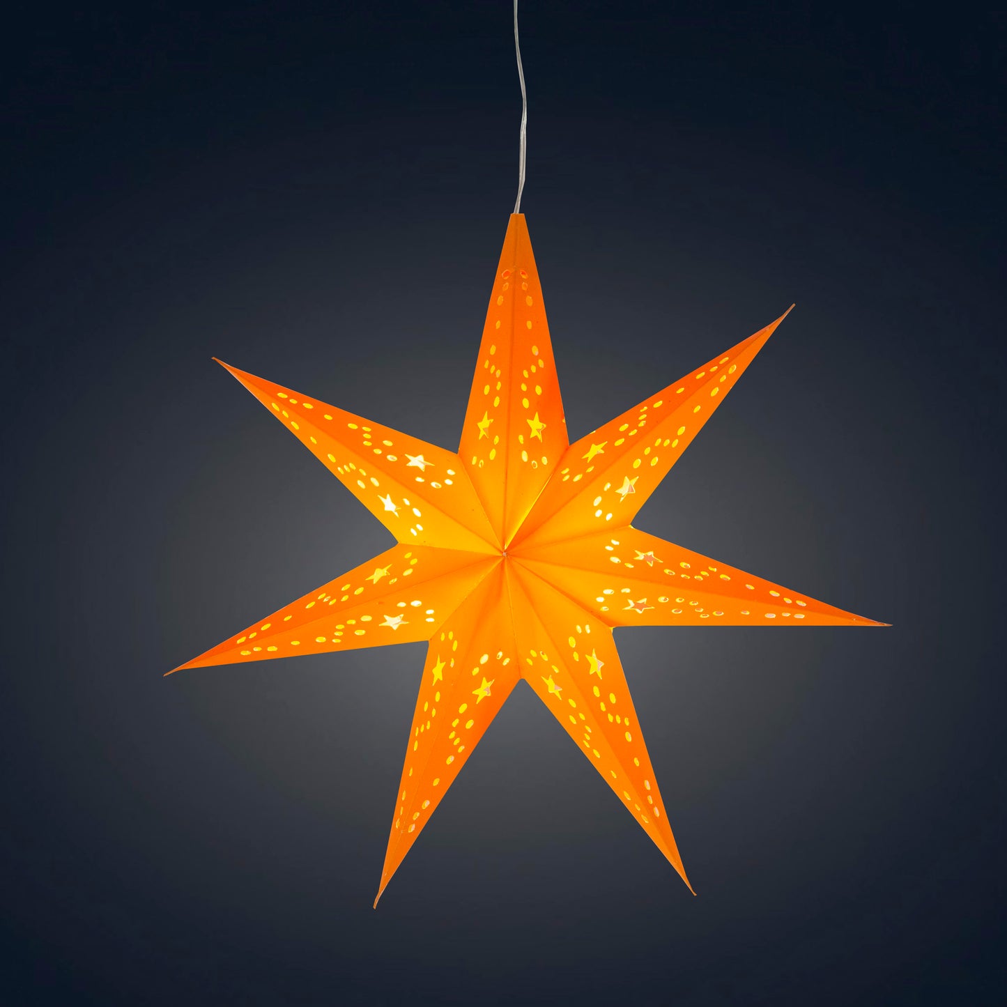 Twinkle Star 7 Point 9" Orange