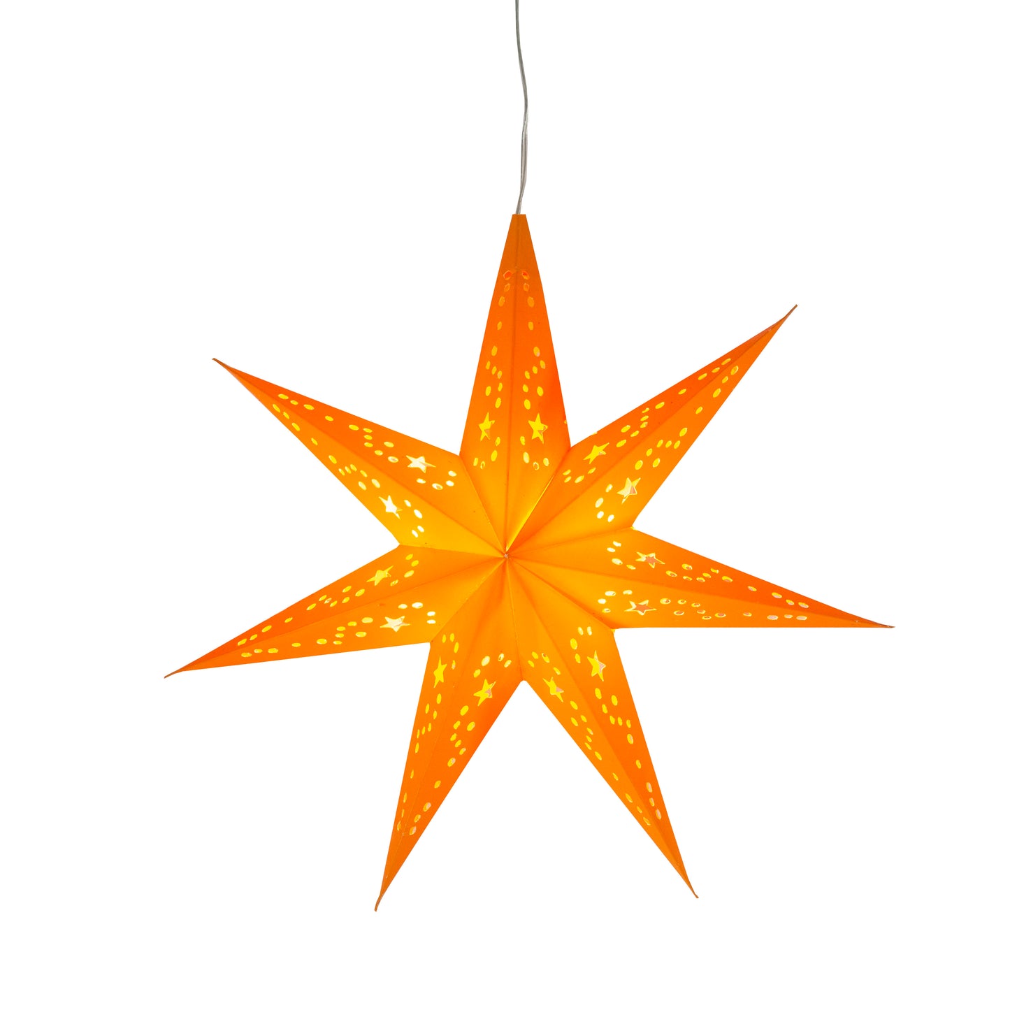 Twinkle Star 7 Point 9" Orange