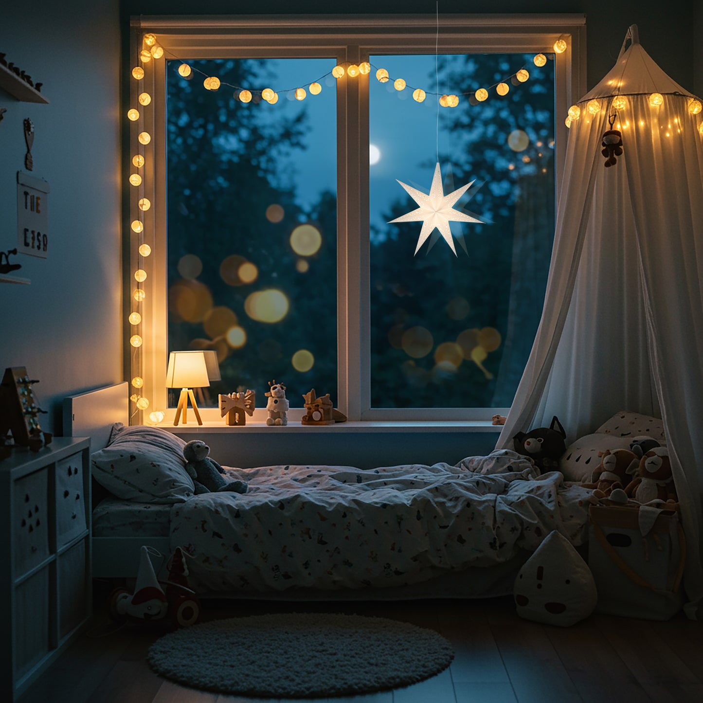 Twinkle Star 7 Point 9" White