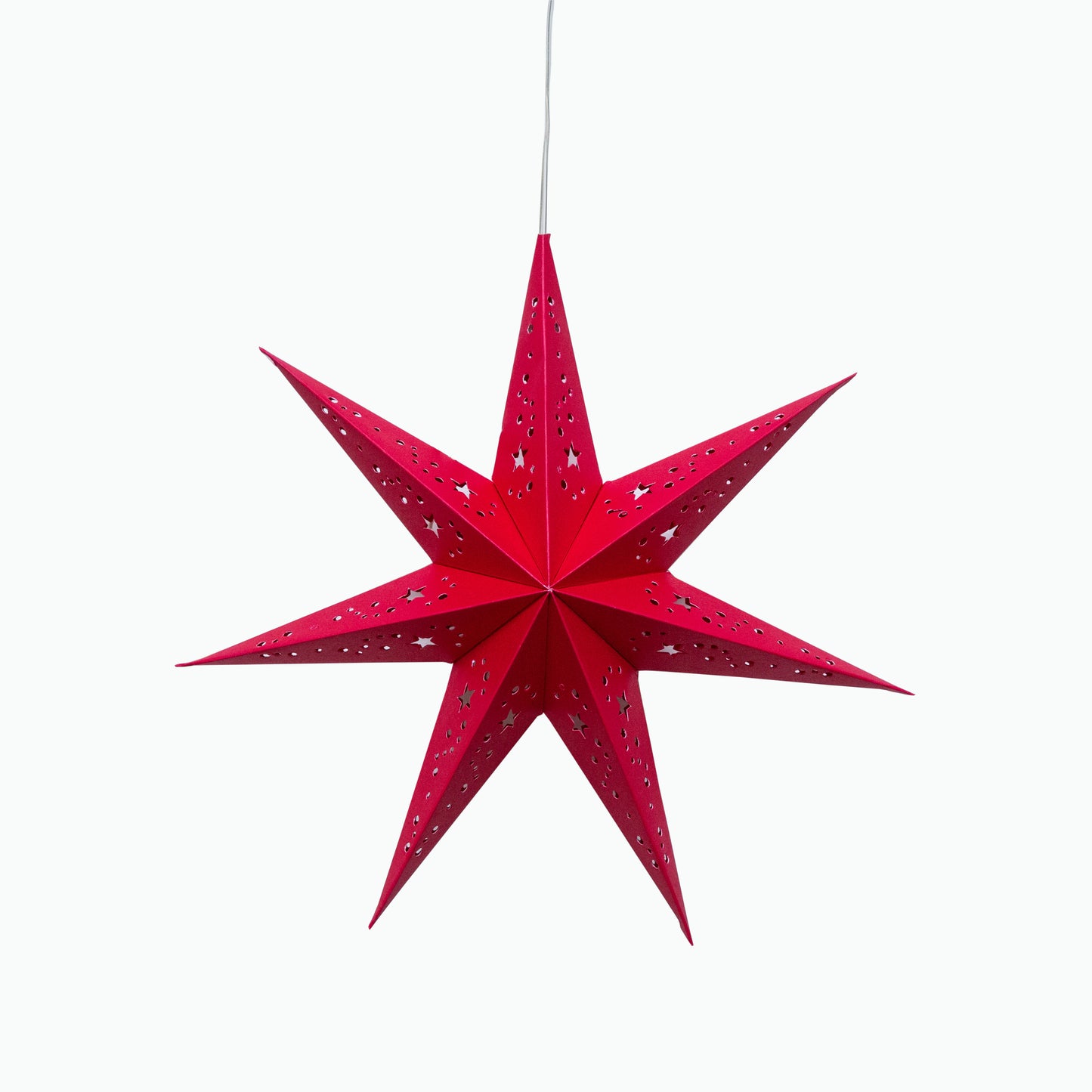 Twinkle Star 7 Point 9" Red