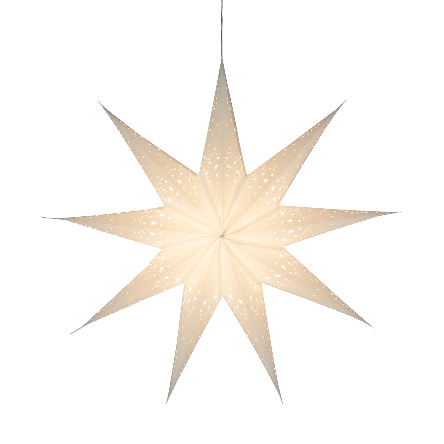 Twinkle Star 9 Point 25" - White
