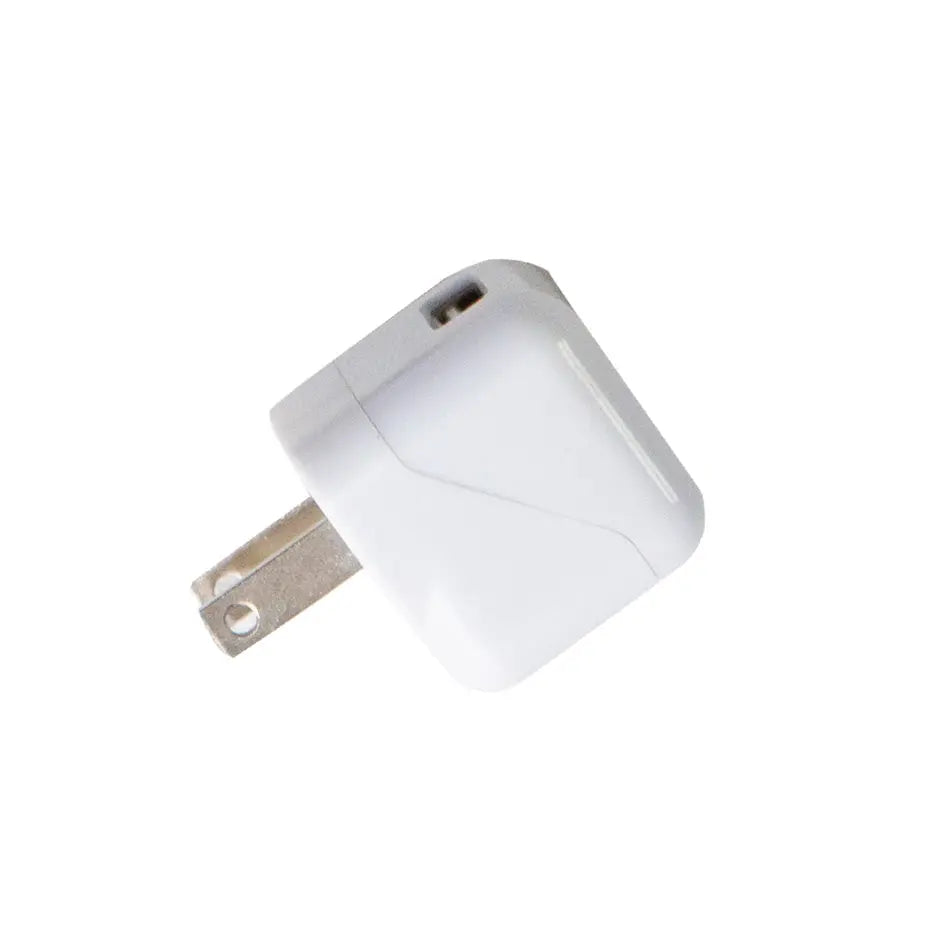 White Artschatz USB AC adapter with single port and foldable plug design. - USB AC Adapter - Single Port