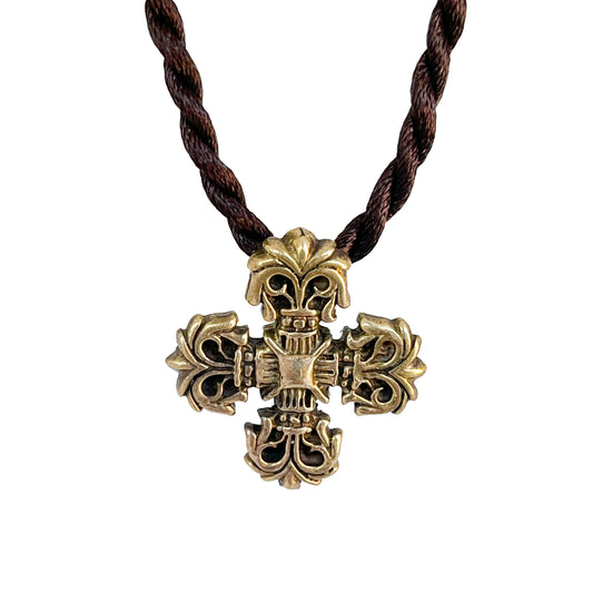 Double Dorje Vajra *Small* Brass Pendant Necklace